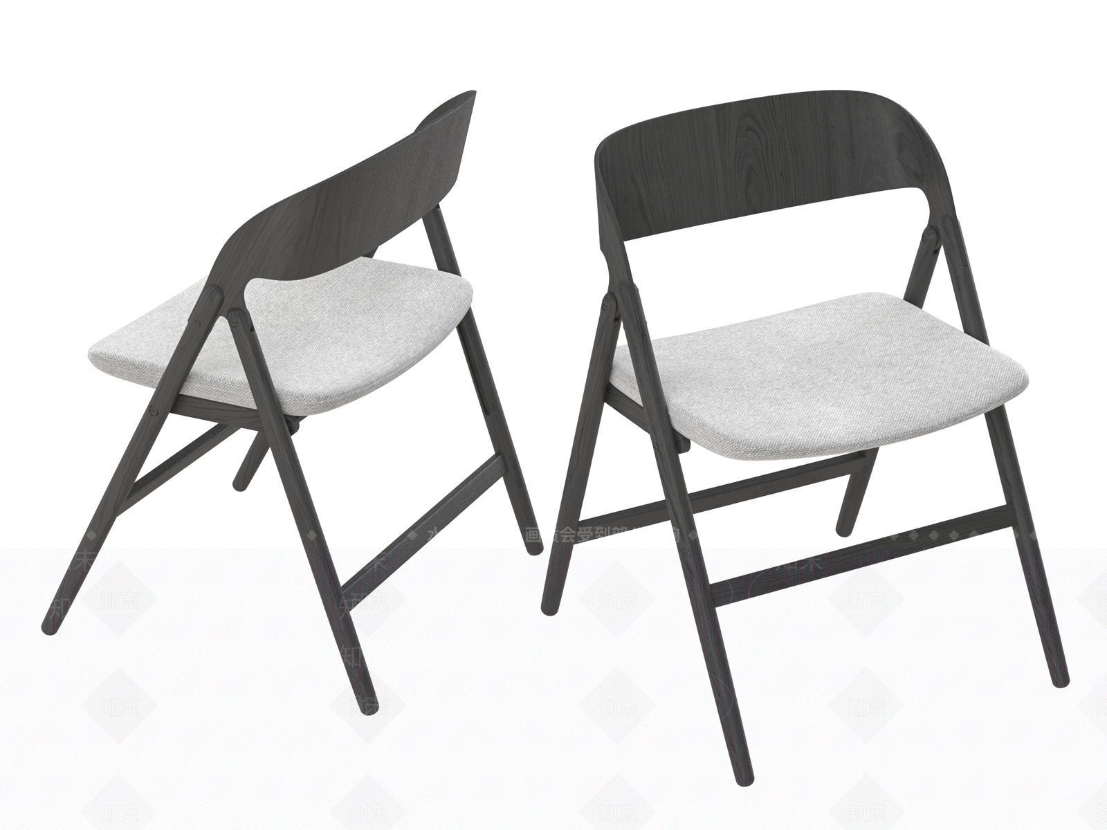 现代原木折叠休闲椅SU模型下载【ID:1149889987】