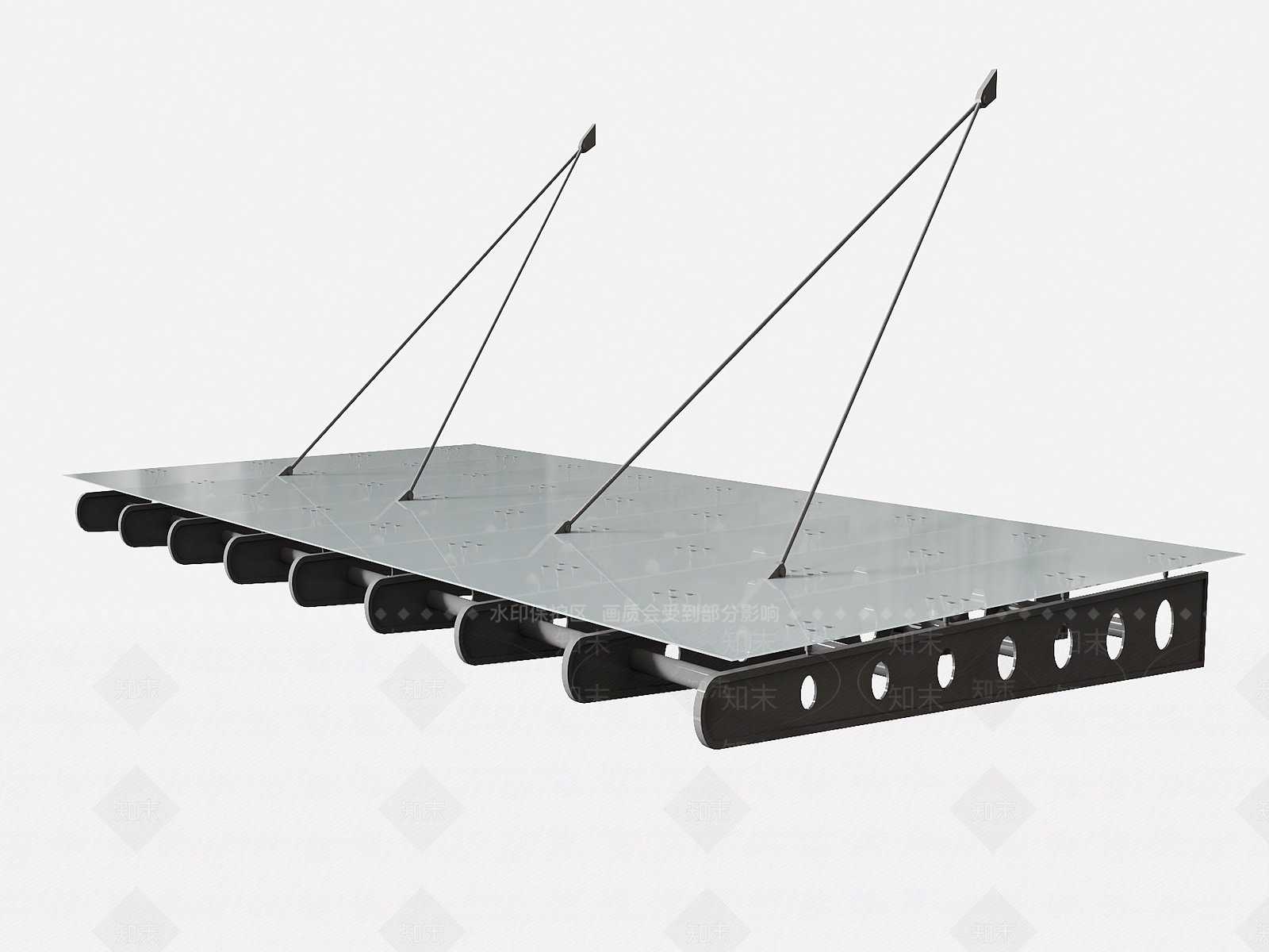 现代玻璃遮阳棚SU模型下载【ID:1149891753】