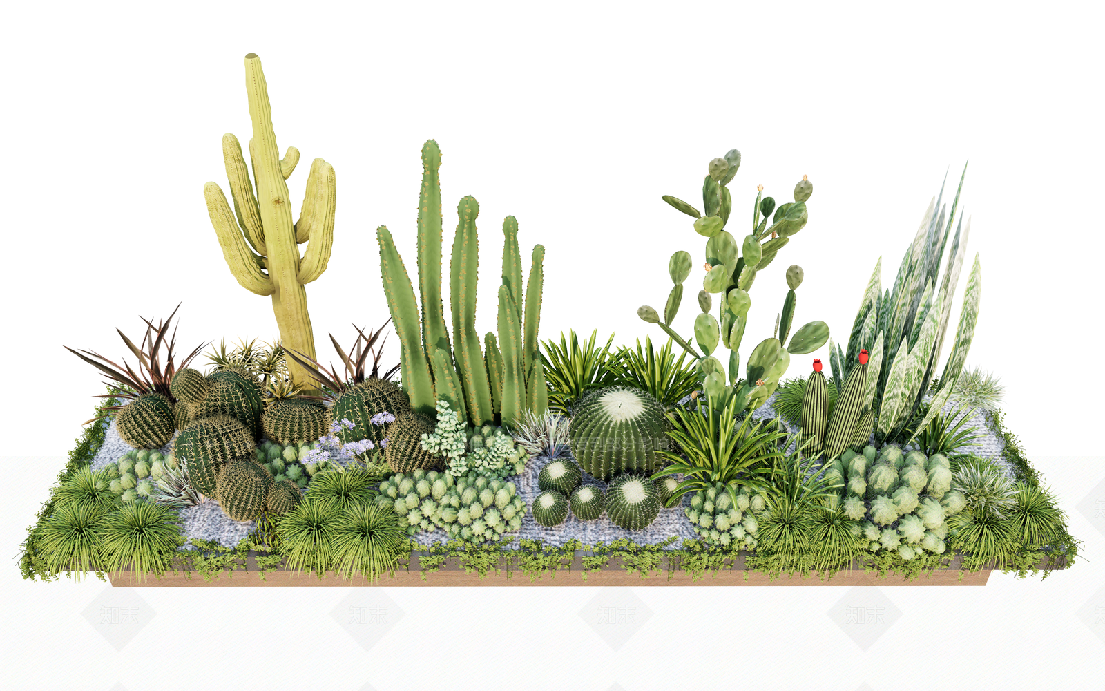 花池植物组合SU模型下载【ID:1149901401】