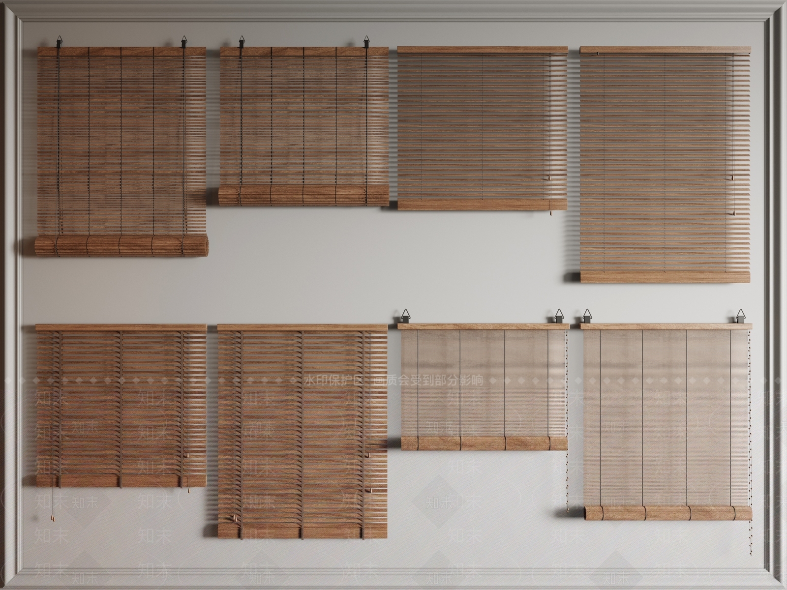 新中式竹帘3D模型下载【ID:1149906727】