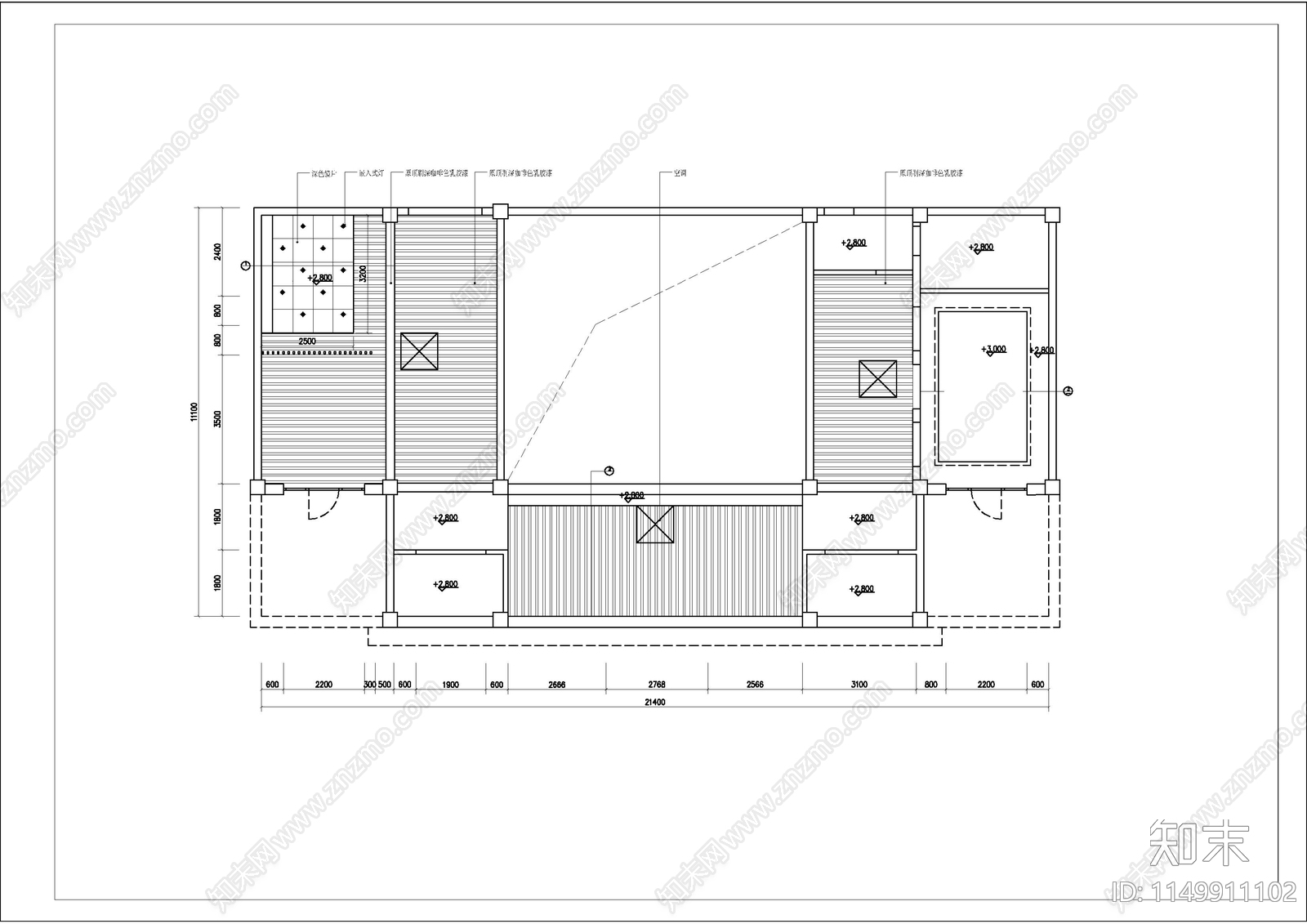 茶楼室内cad施工图下载【ID:1149911102】