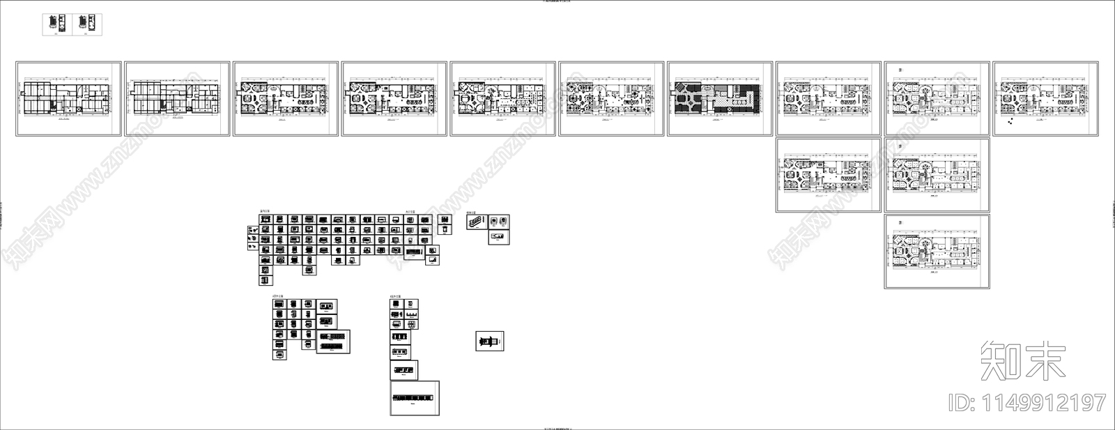 中式茶楼室内cad施工图下载【ID:1149912197】