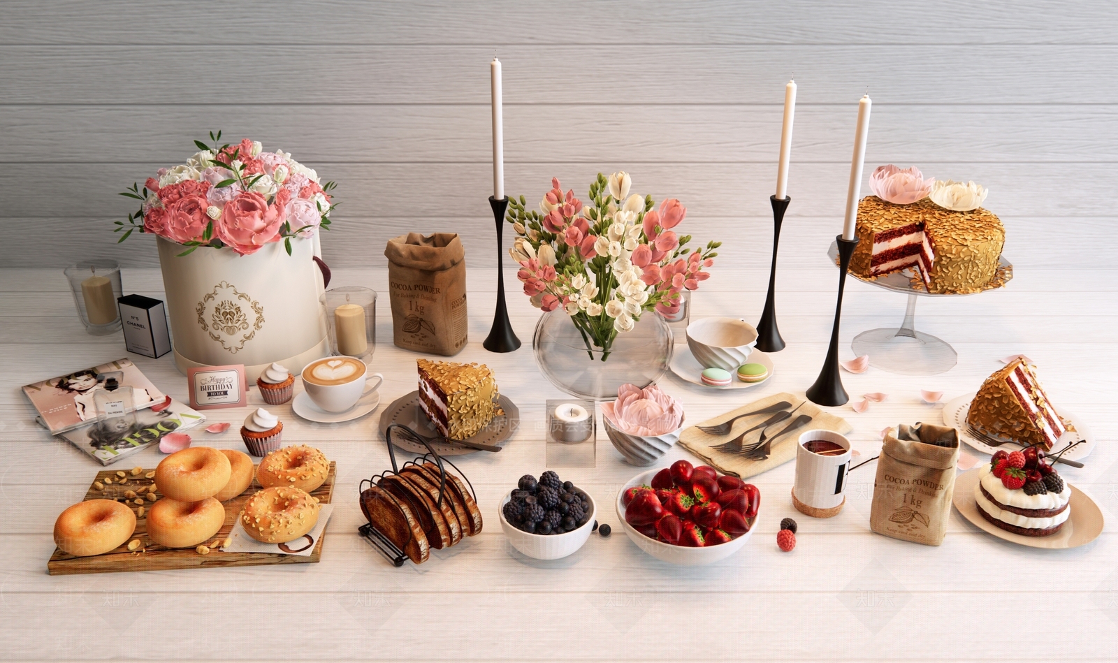 蛋糕面包SU模型下载【ID:1149916643】