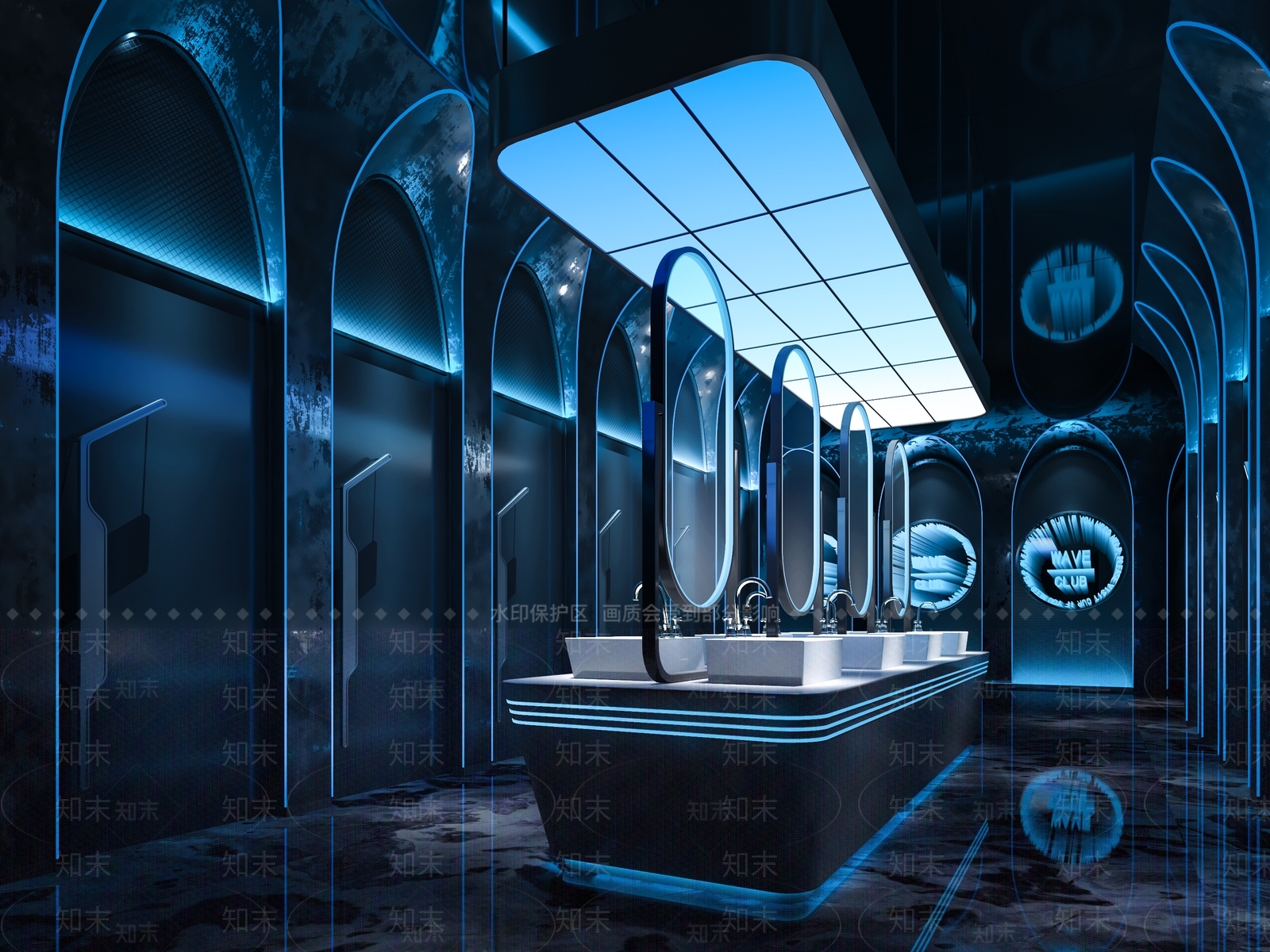 现代KTV卫生间3D模型下载【ID:1149920097】