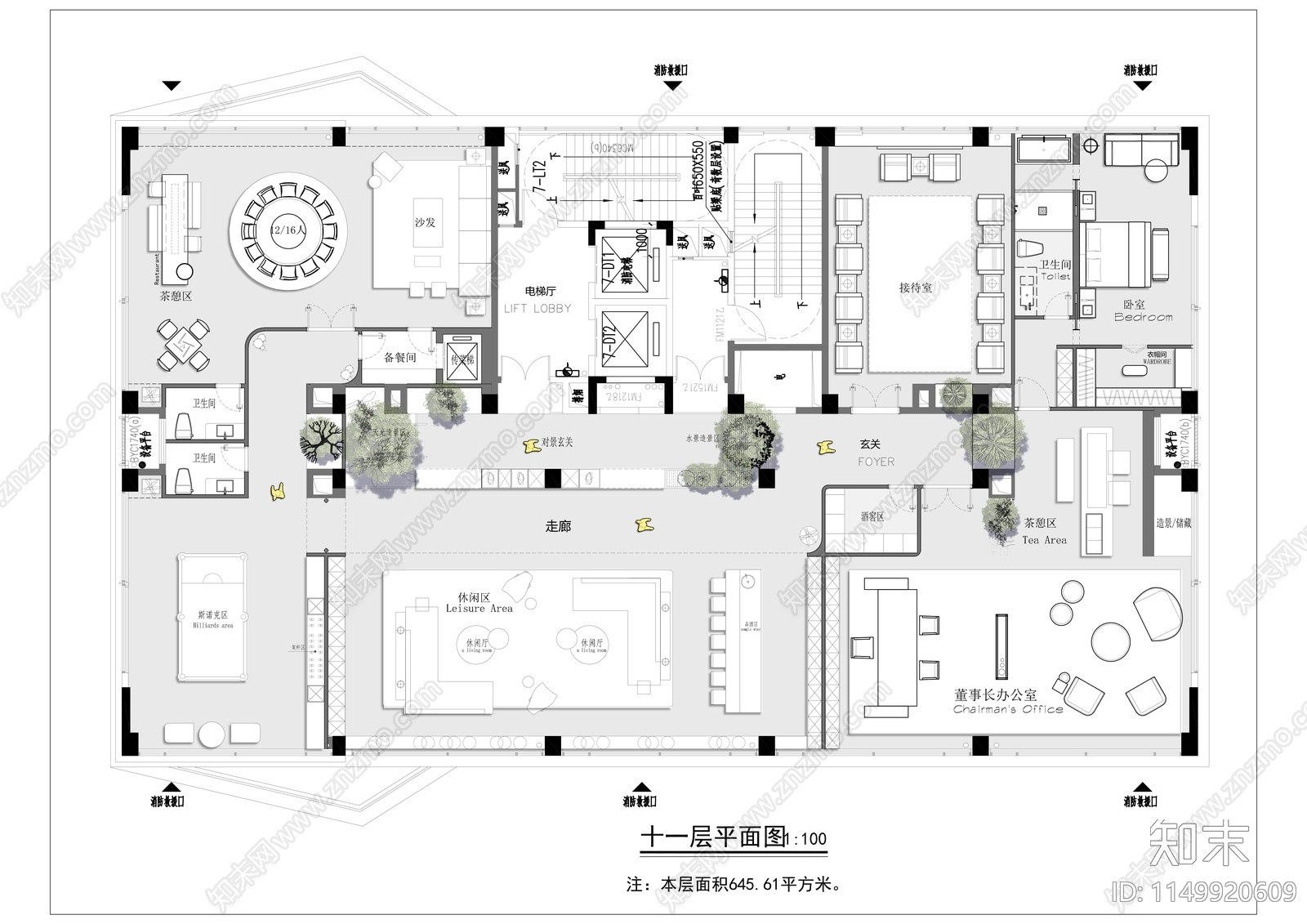 1200办公会所cad施工图下载【ID:1149920609】