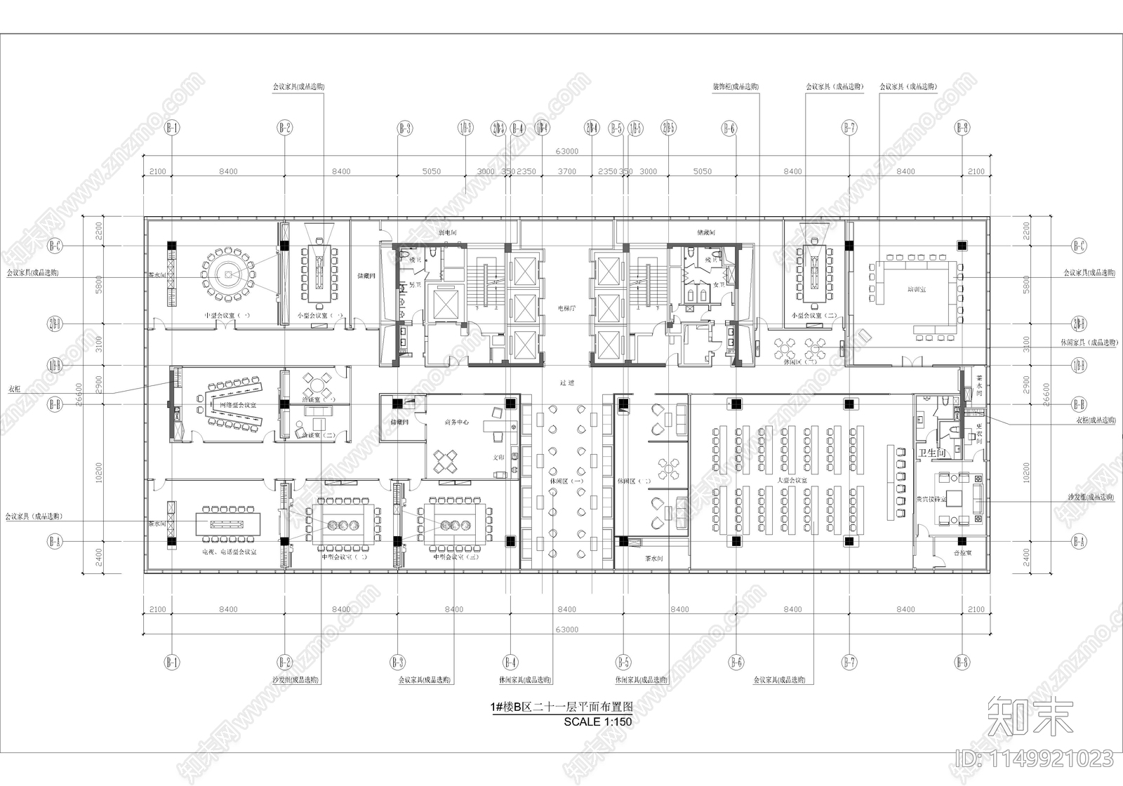 办公室室内cad施工图下载【ID:1149921023】