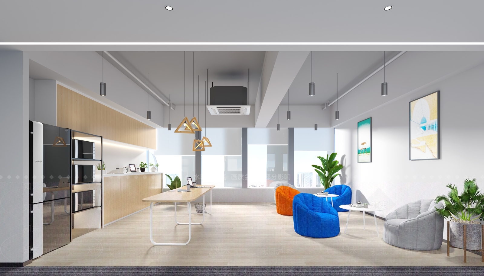 现代简约茶水间3D模型下载【ID:1149921265】