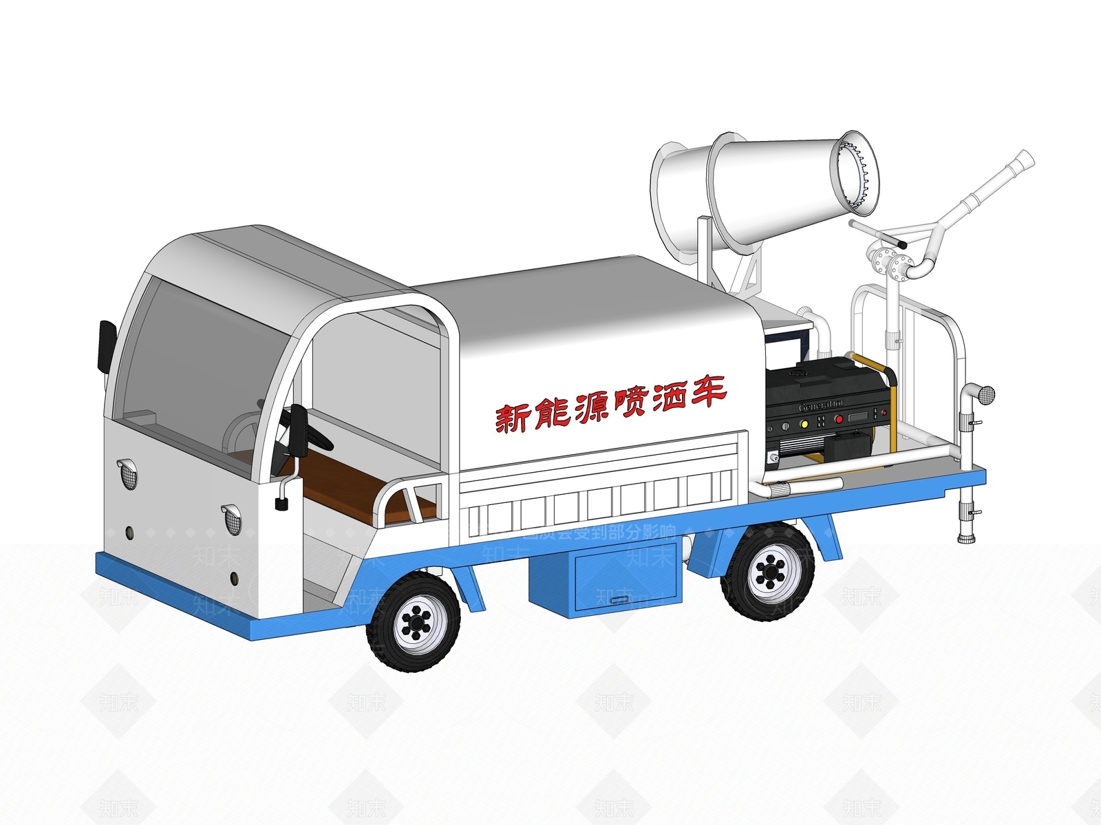 新能源喷洒车SU模型下载【ID:1149924769】