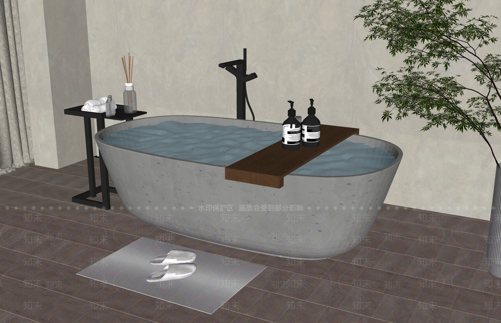浴缸SU模型下载【ID:1149925073】
