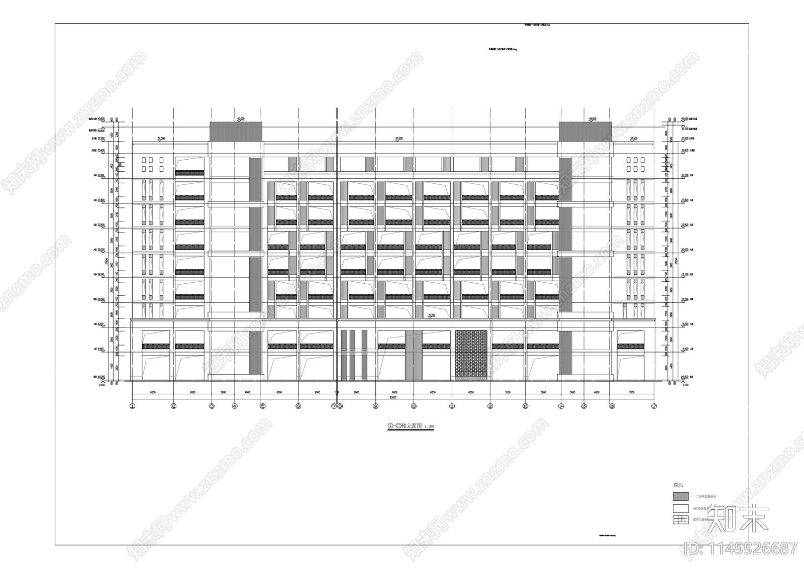 职业技术学校建筑cad施工图下载【ID:1149926687】