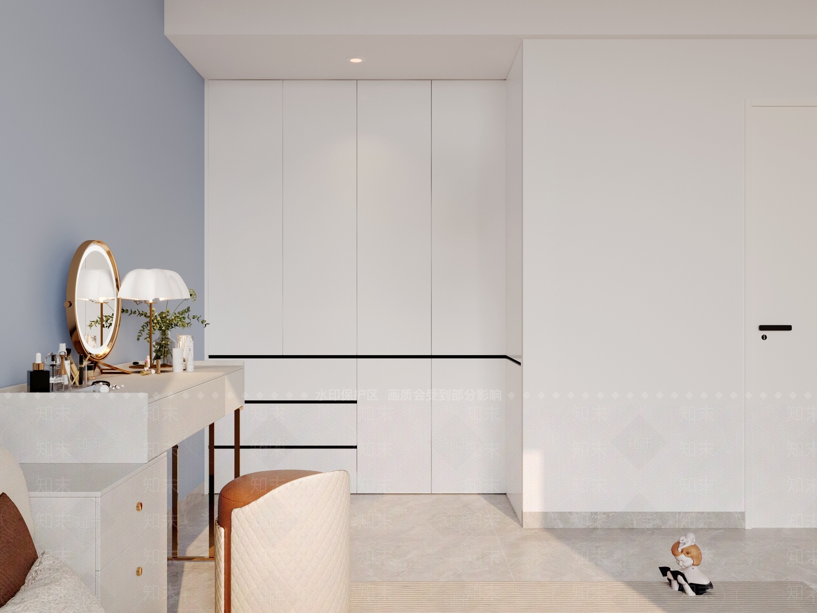 现代转角衣柜3D模型下载【ID:1149929432】