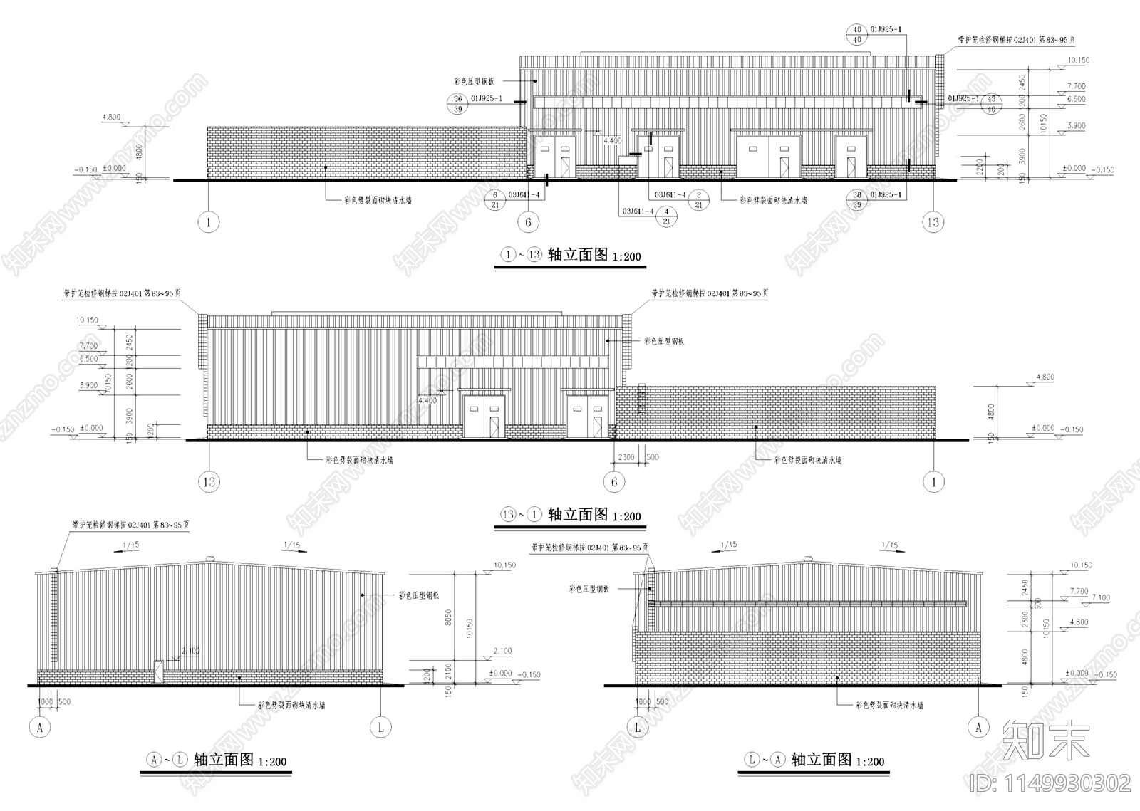 工业车间厂房配电间建筑cad施工图下载【ID:1149930302】