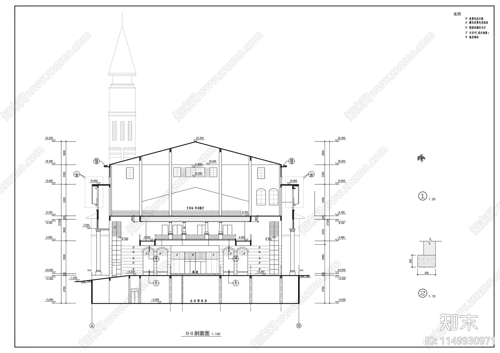 地中海风情娱乐会所配套建筑cad施工图下载【ID:1149930971】