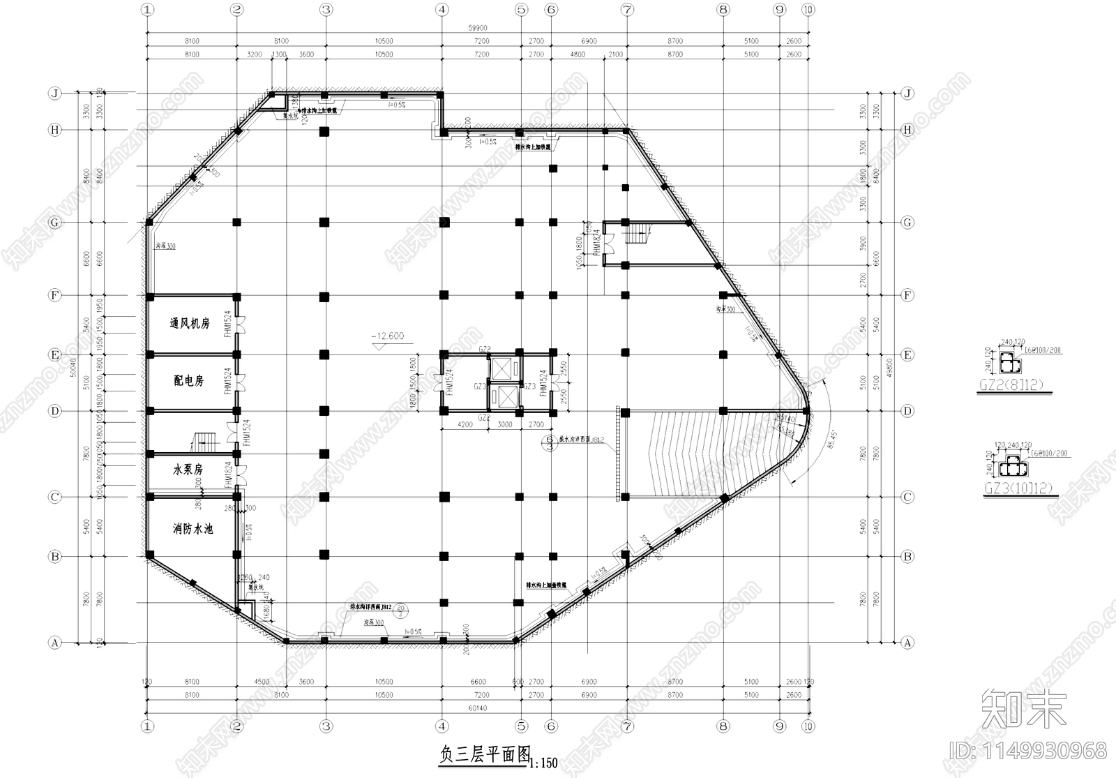 大型农贸市场住宅综合楼建筑cad施工图下载【ID:1149930968】