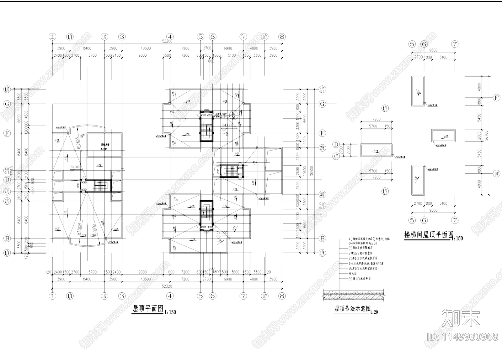 大型农贸市场住宅综合楼建筑cad施工图下载【ID:1149930968】