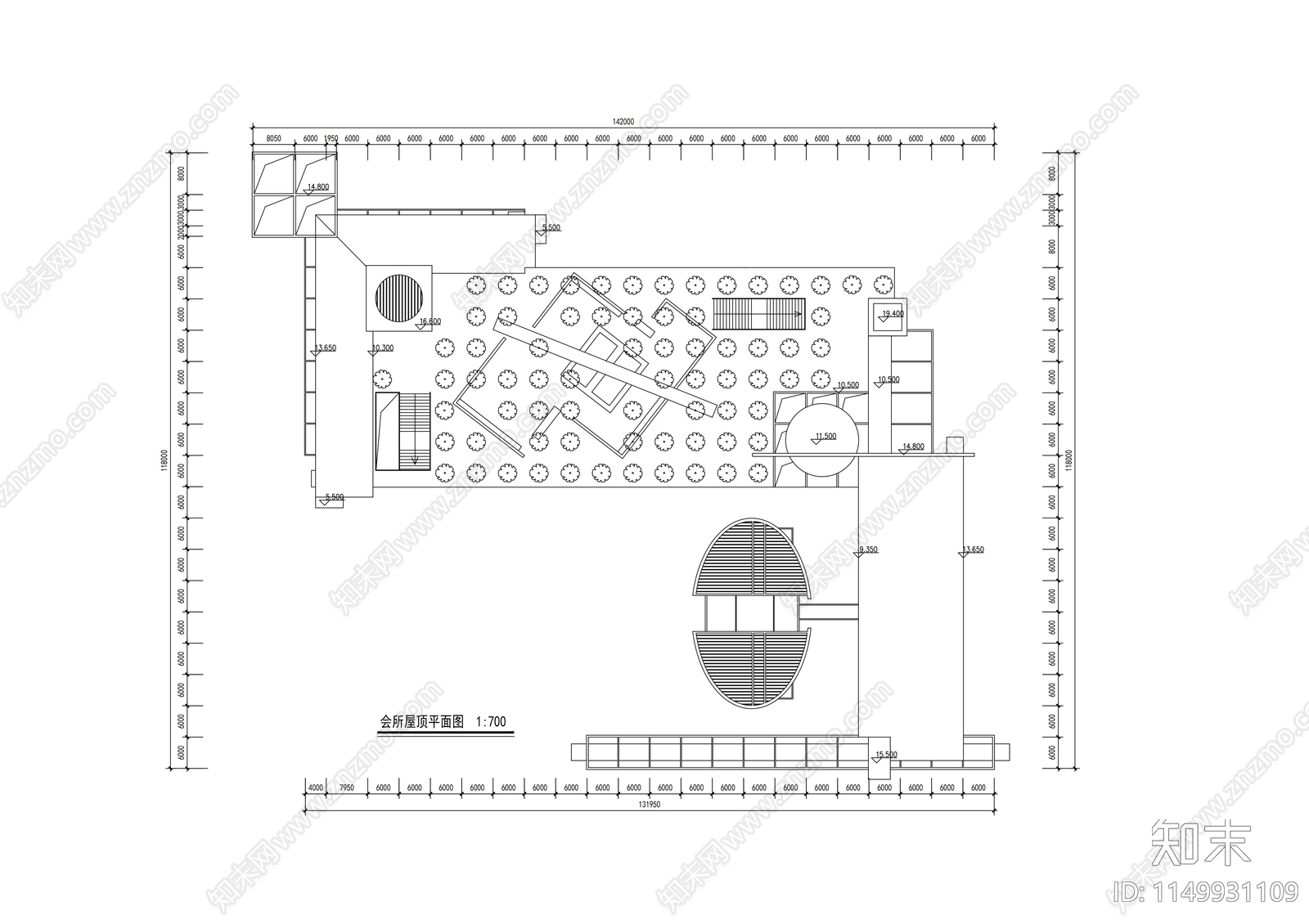 二层会所建筑cad施工图下载【ID:1149931109】