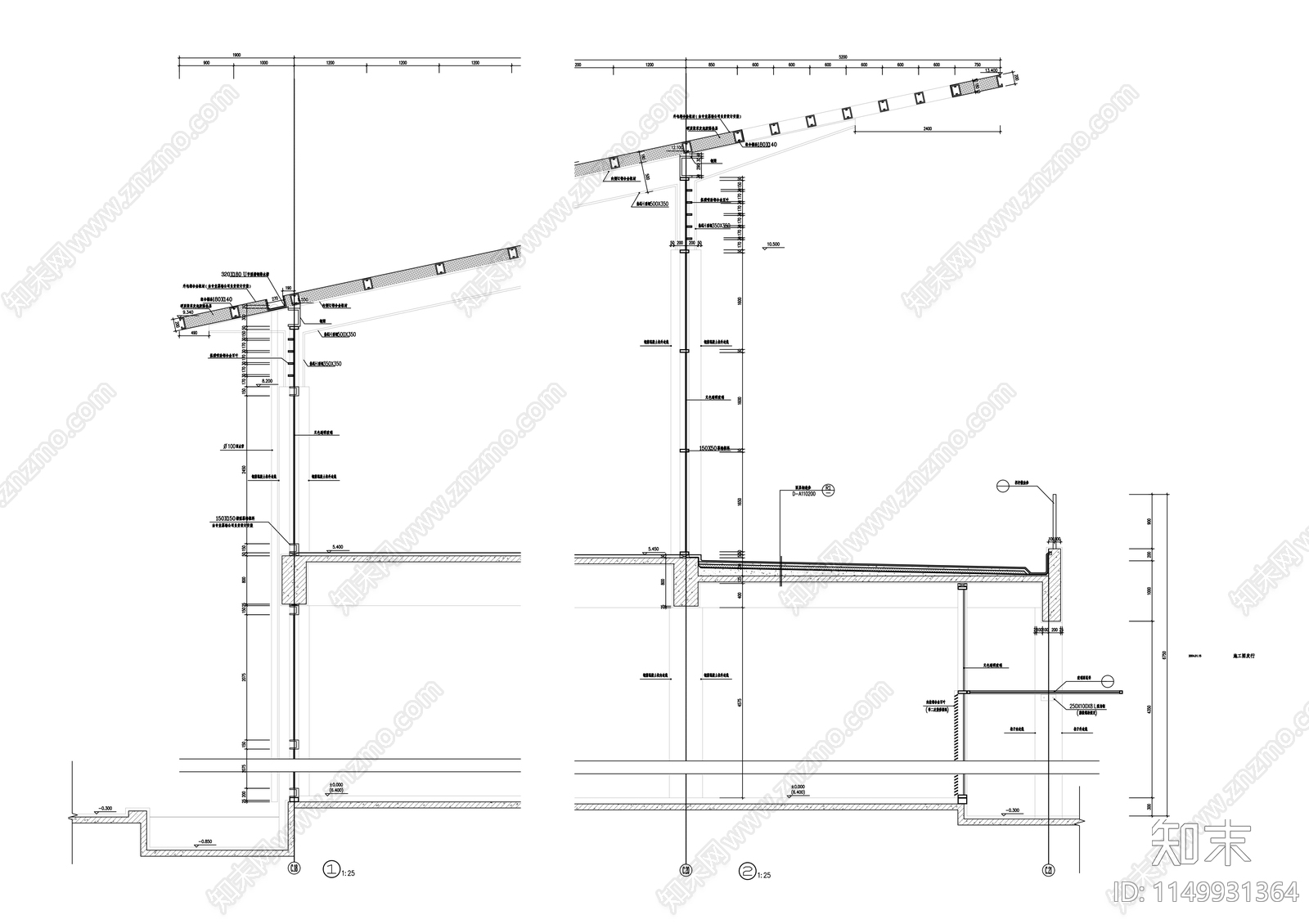 二层会所建筑施cad施工图下载【ID:1149931364】