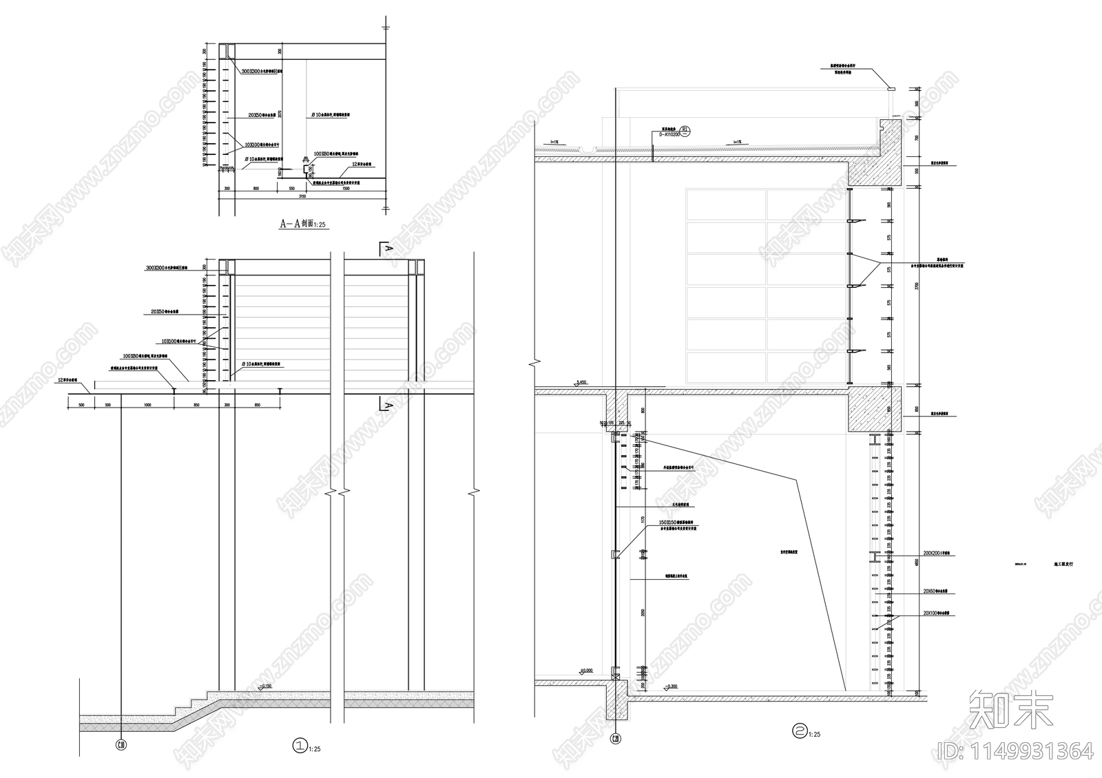 二层会所建筑施cad施工图下载【ID:1149931364】