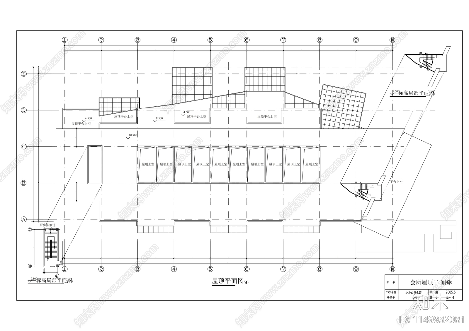 三层洗浴中心建筑cad施工图下载【ID:1149932081】