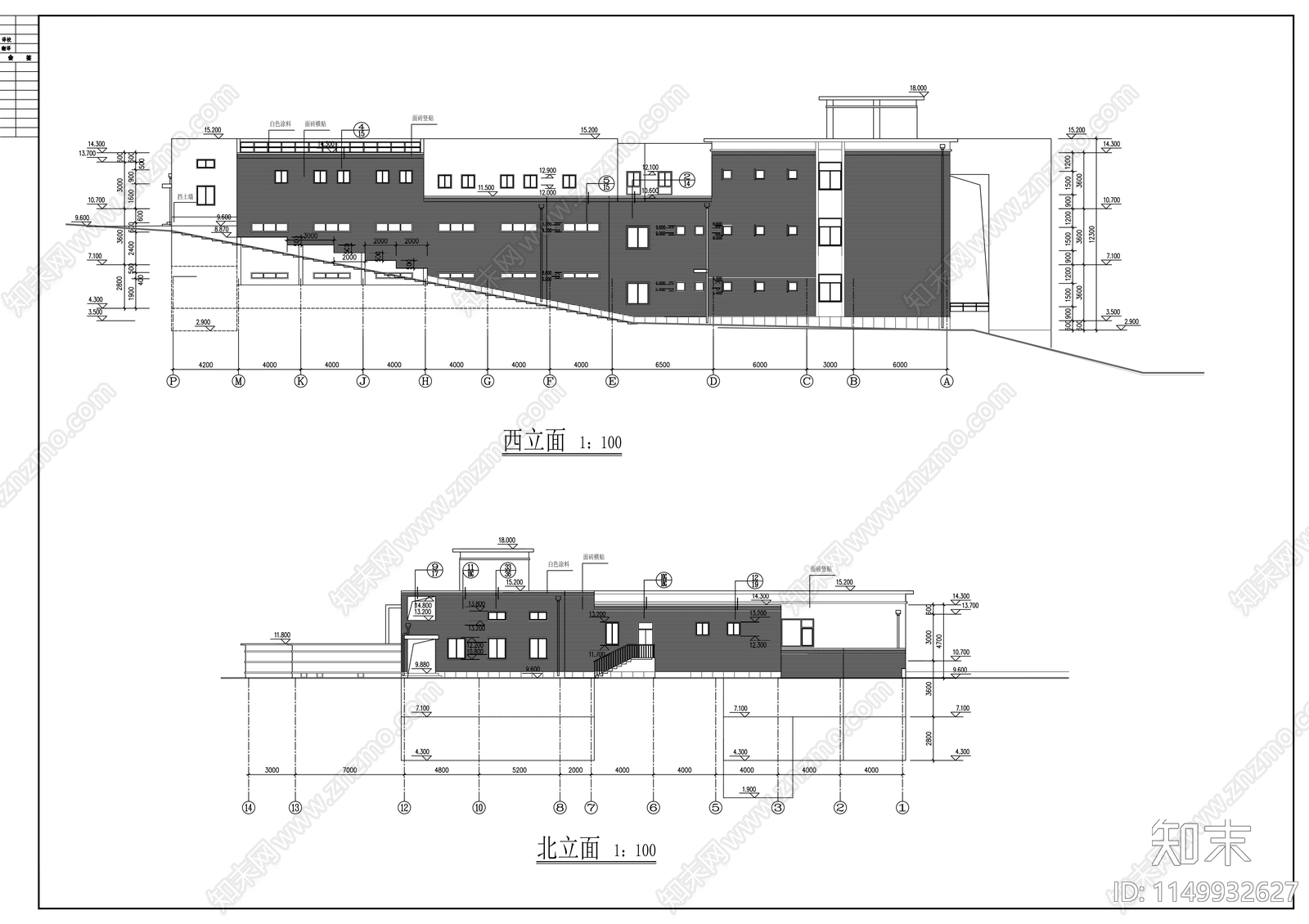 三层温泉会所建筑cad施工图下载【ID:1149932627】