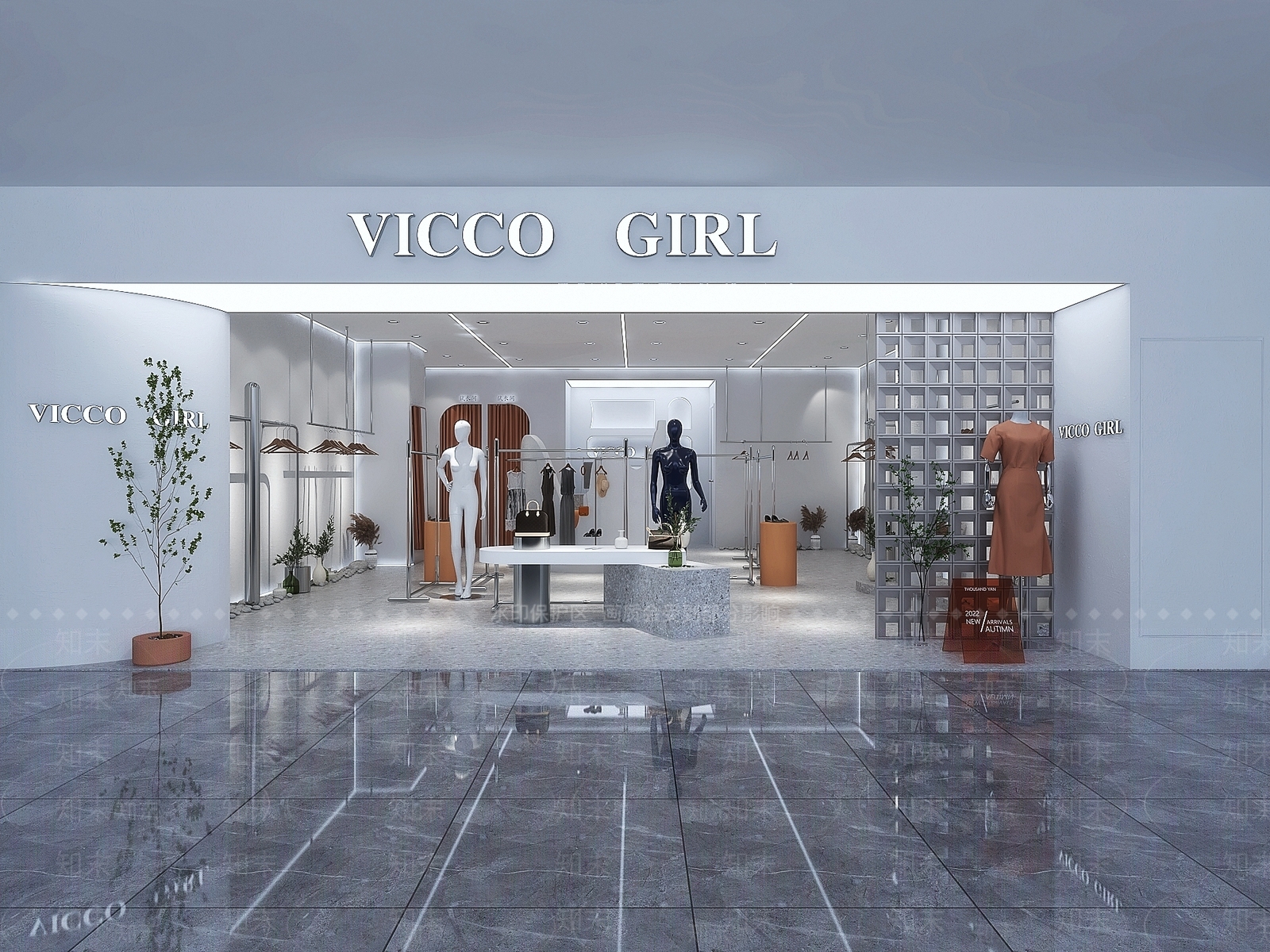 现代服装鞋店3D模型下载【ID:1149933144】
