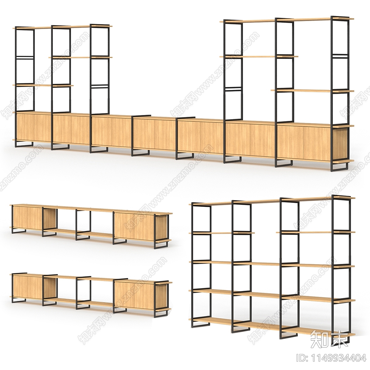 现代置物架3D模型下载【ID:1149934404】