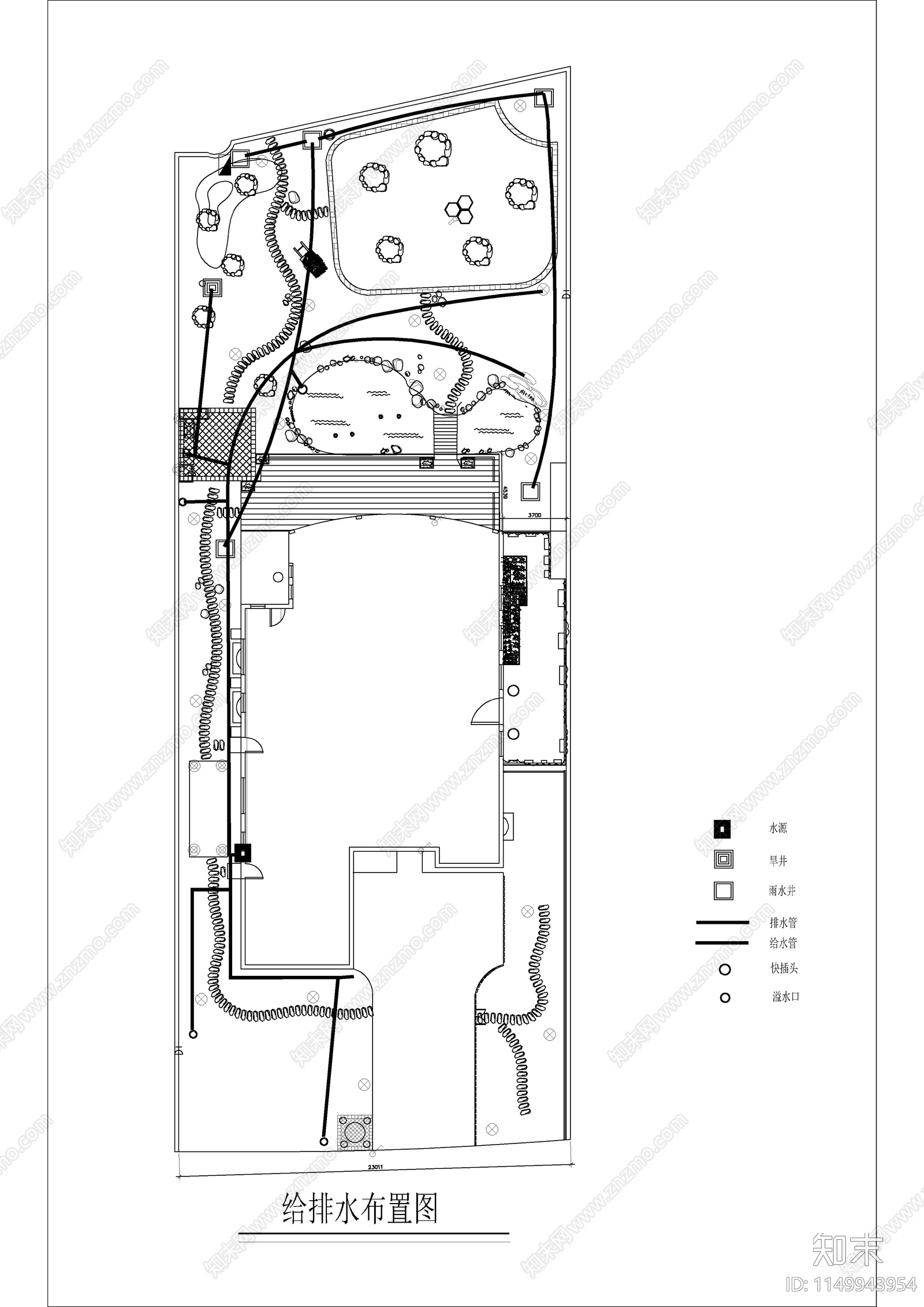 别墅庭院景观cad施工图下载【ID:1149943954】