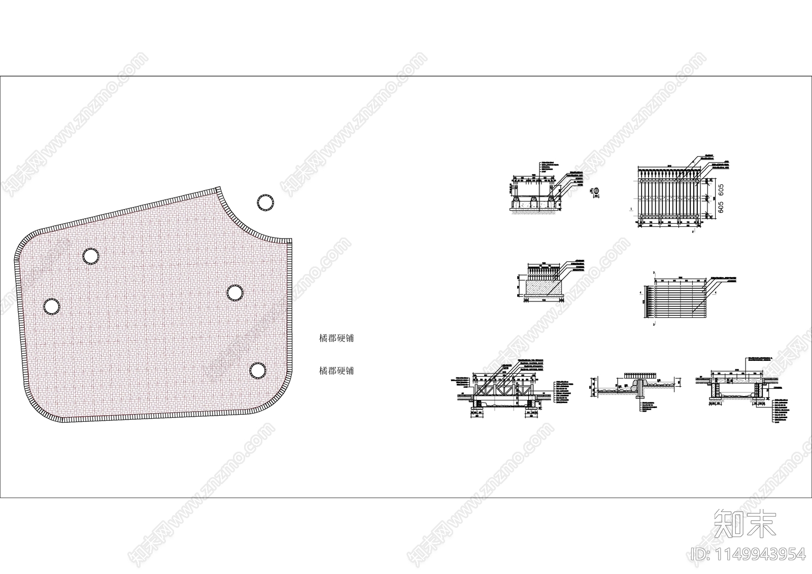 别墅庭院景观cad施工图下载【ID:1149943954】