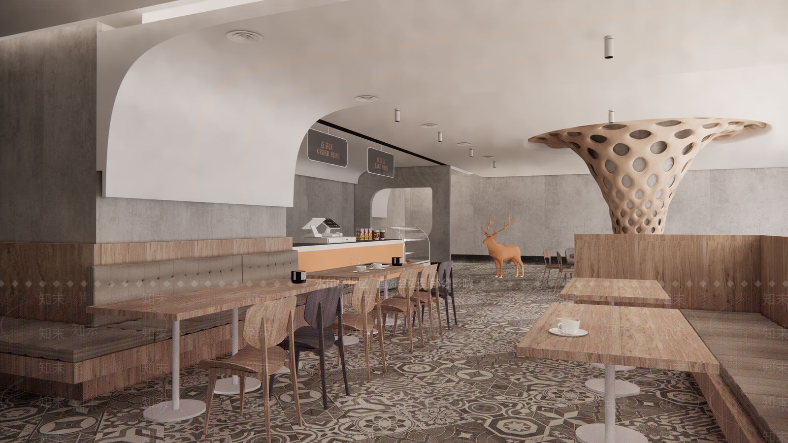 现代奶茶店SU模型下载【ID:1149945066】