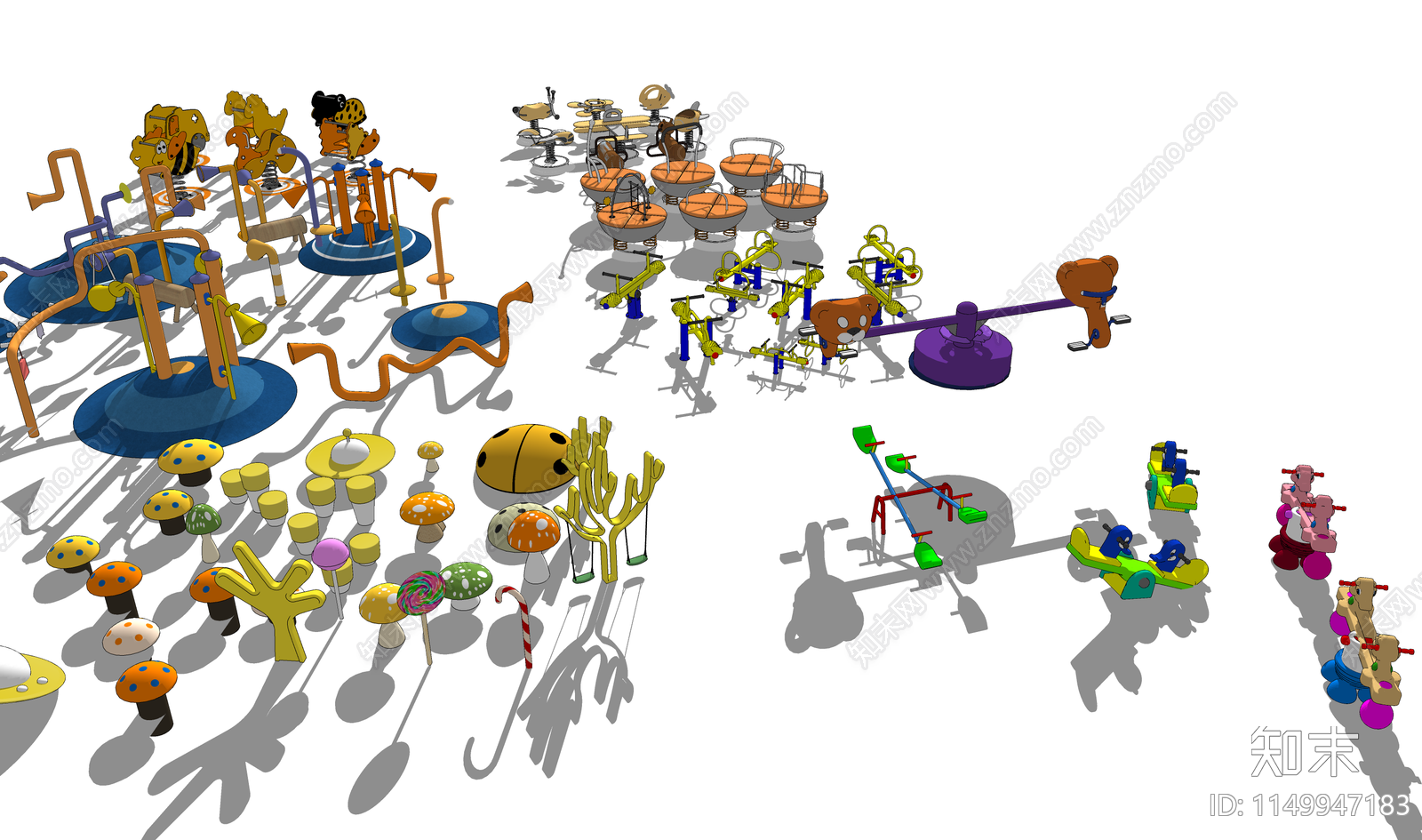 儿童器材组合SU模型下载【ID:1149947183】