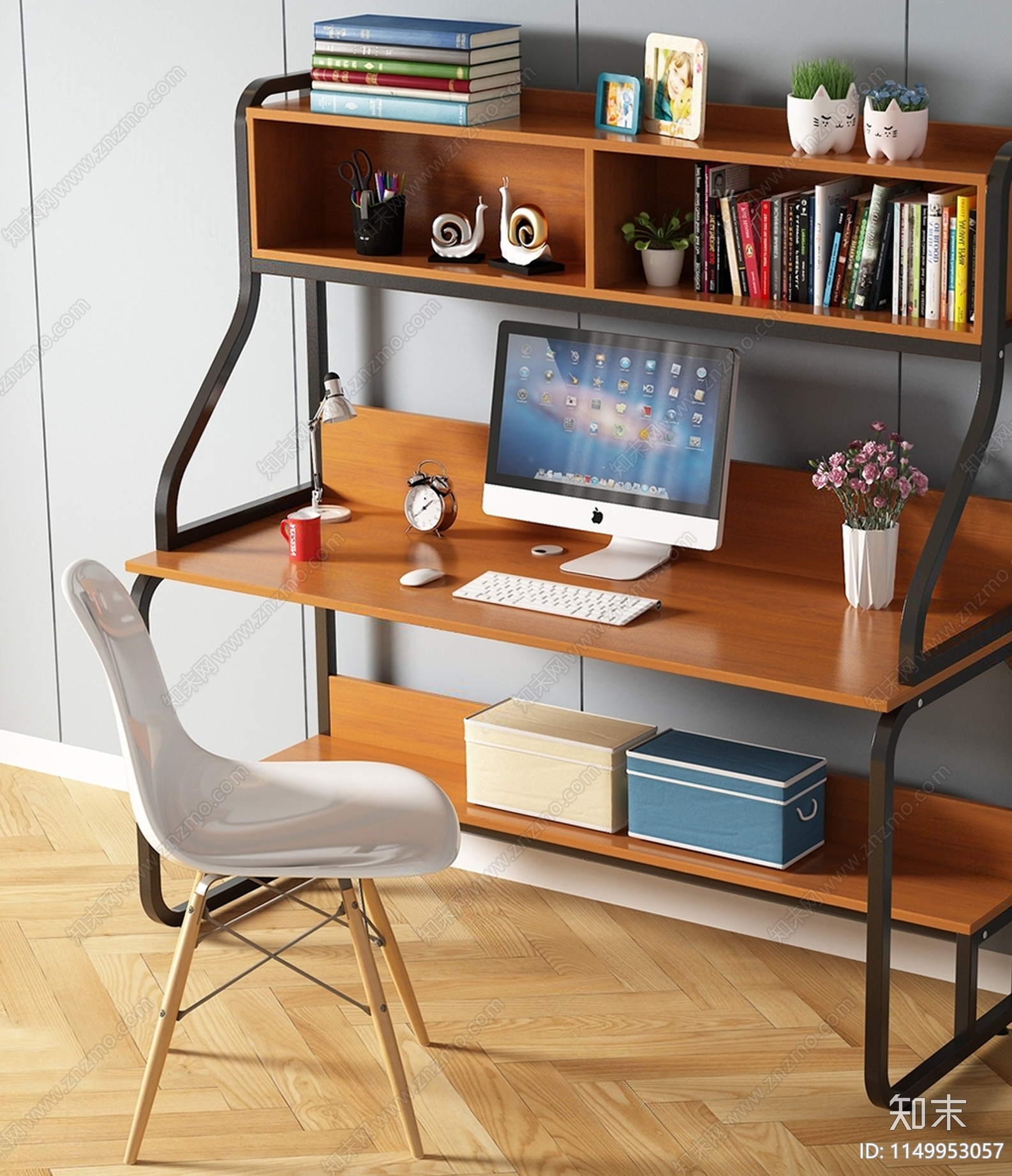 现代电脑书桌椅SU模型下载【ID:1149953057】