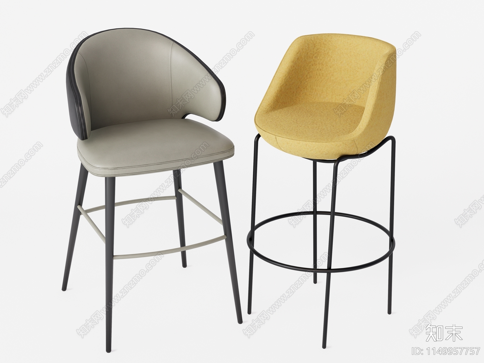 现代风格吧台椅SU模型下载【ID:1149957757】