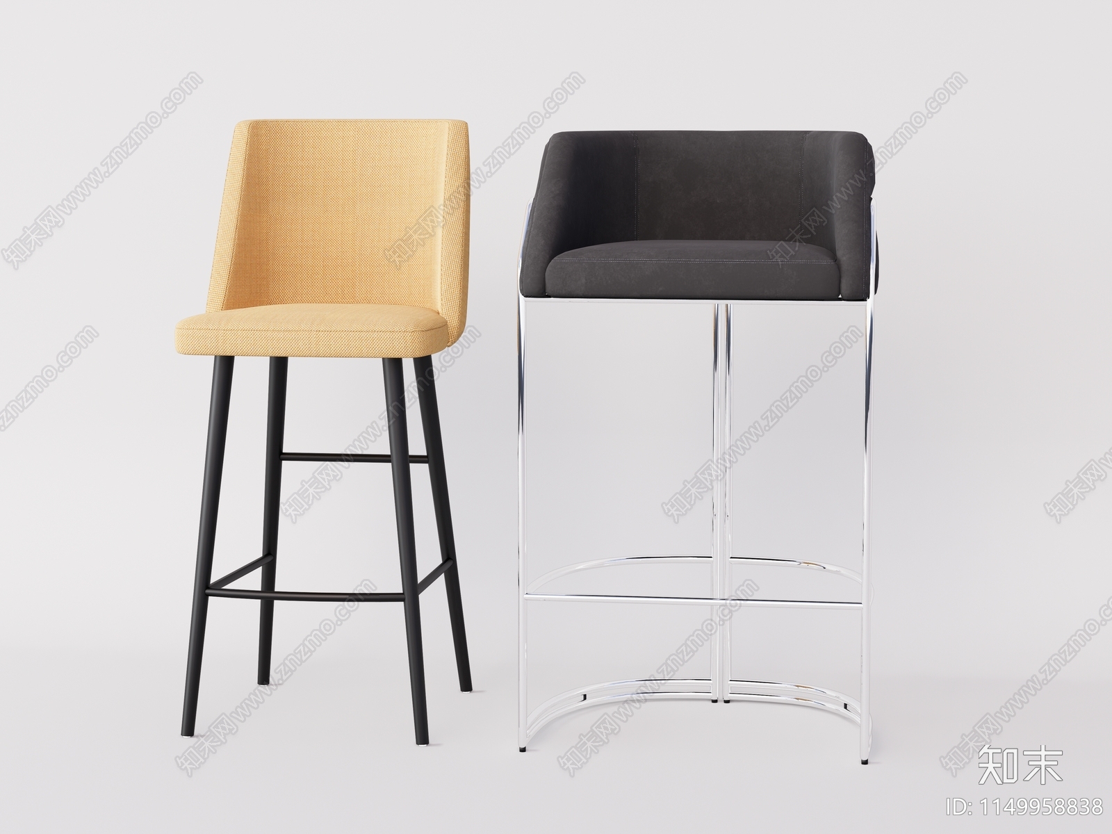 现代风格吧台椅SU模型下载【ID:1149958838】