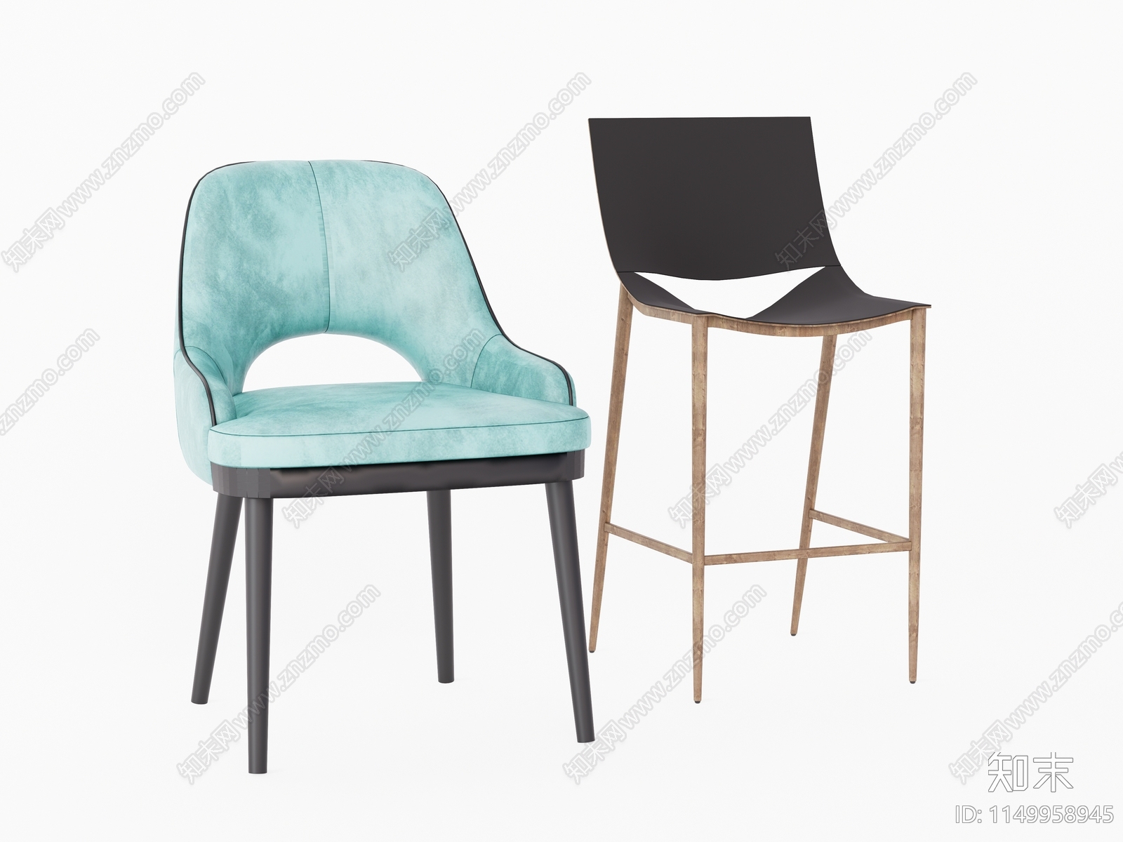 现代风格吧台椅SU模型下载【ID:1149958945】