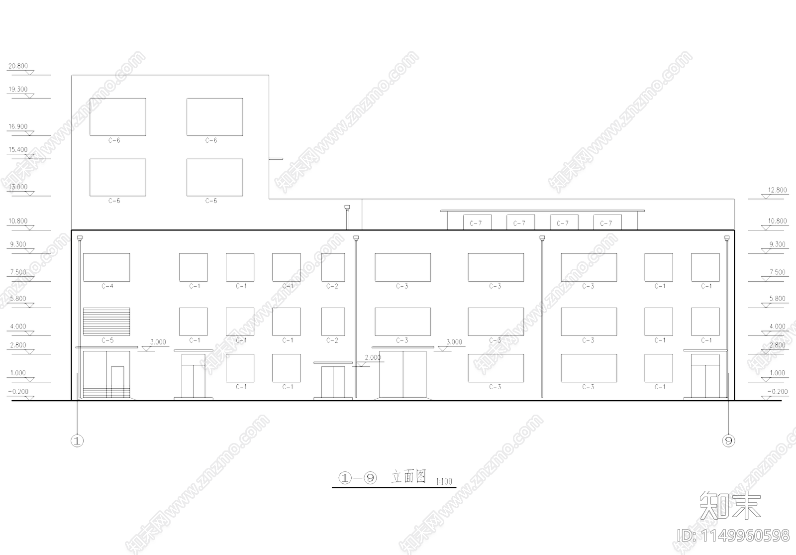肥料厂车间工业建筑cad施工图下载【ID:1149960598】
