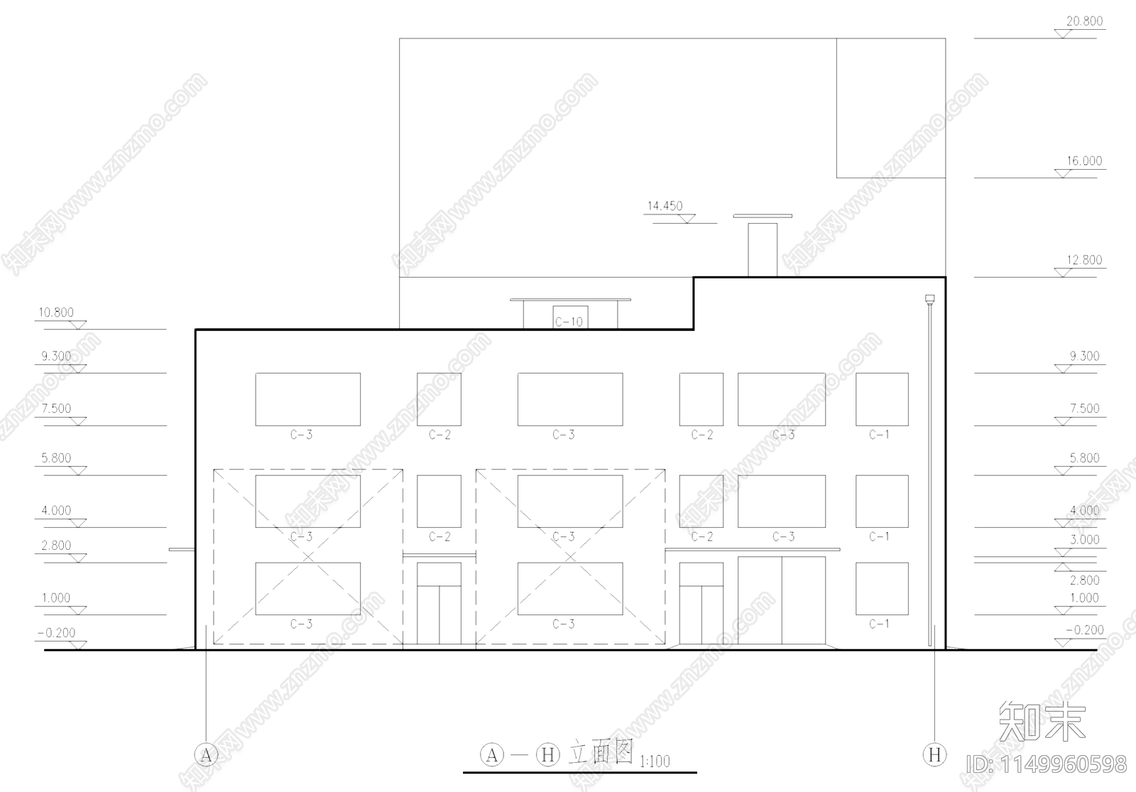 肥料厂车间工业建筑cad施工图下载【ID:1149960598】