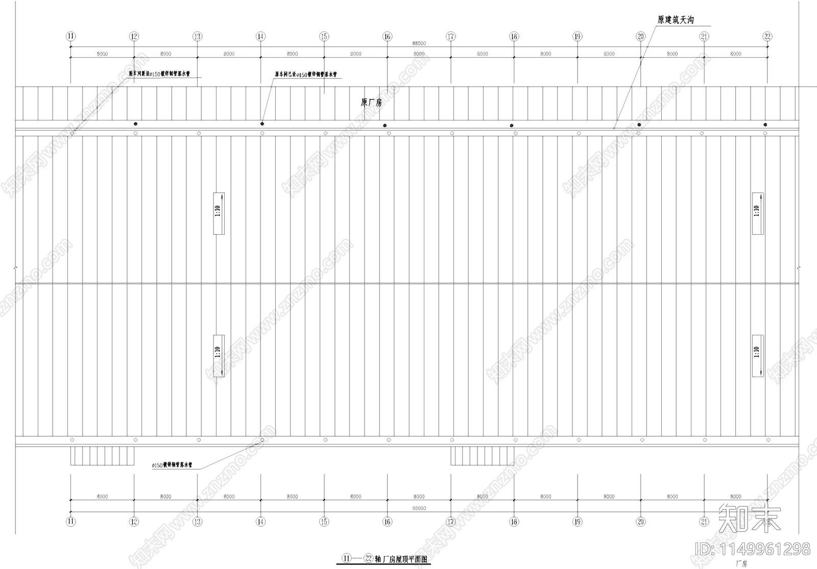 单层轮胎内钢丝加工车间厂房工业建筑cad施工图下载【ID:1149961298】