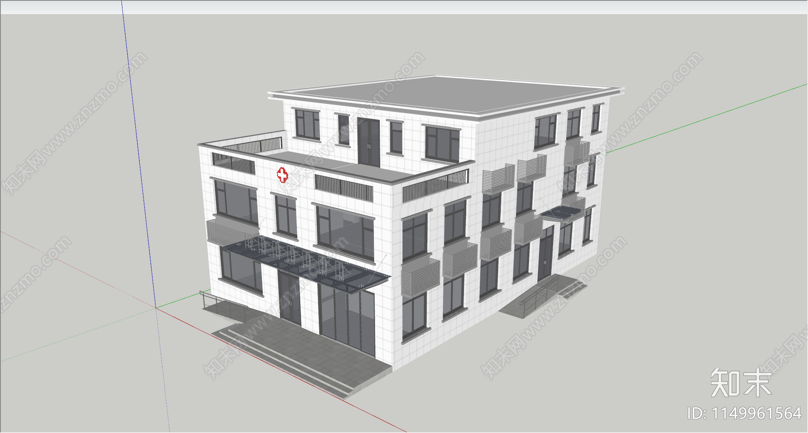 现代乡村卫生站SU模型下载【ID:1149961564】