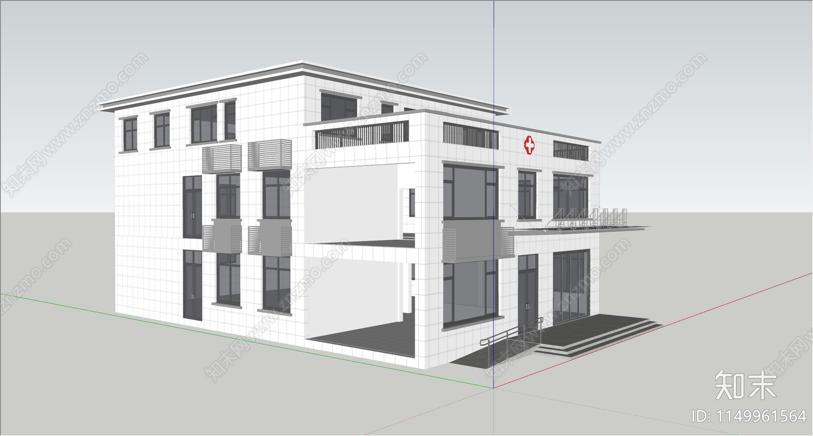 现代乡村卫生站SU模型下载【ID:1149961564】