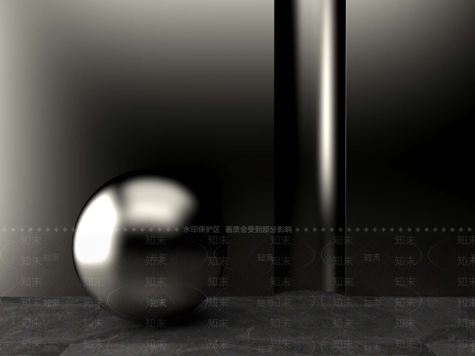 现代香槟金枪灰色背景墙3D模型下载【ID:1149962186】