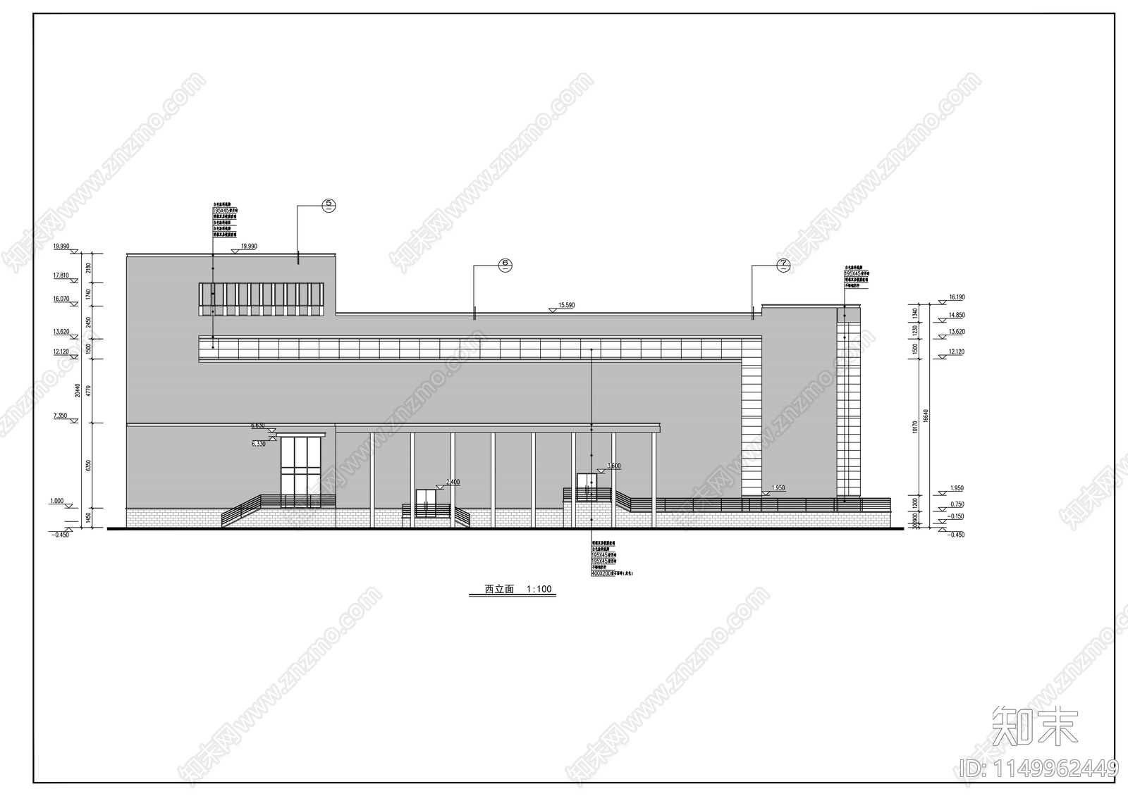 影剧院建筑cad施工图下载【ID:1149962449】