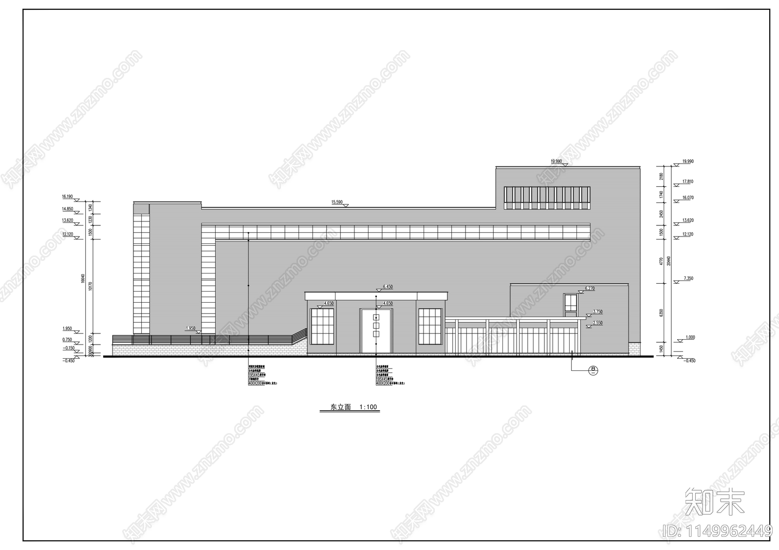 影剧院建筑cad施工图下载【ID:1149962449】