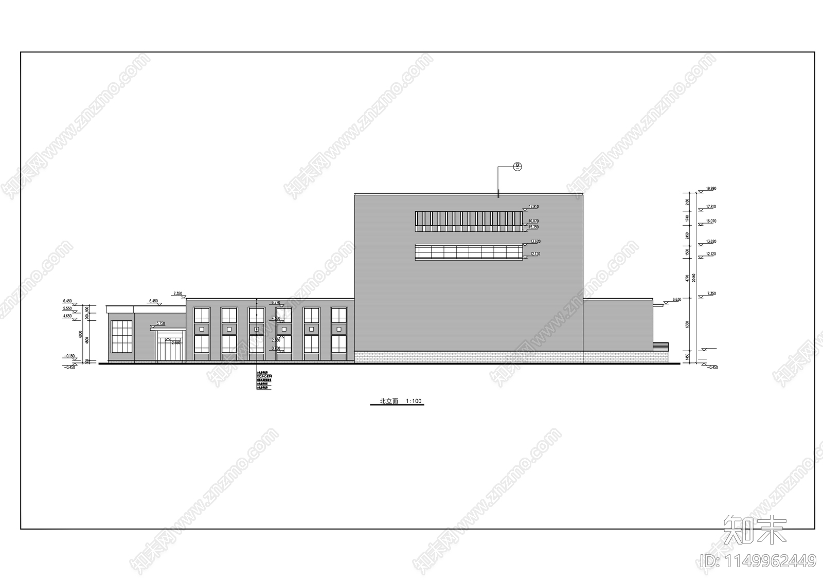 影剧院建筑cad施工图下载【ID:1149962449】