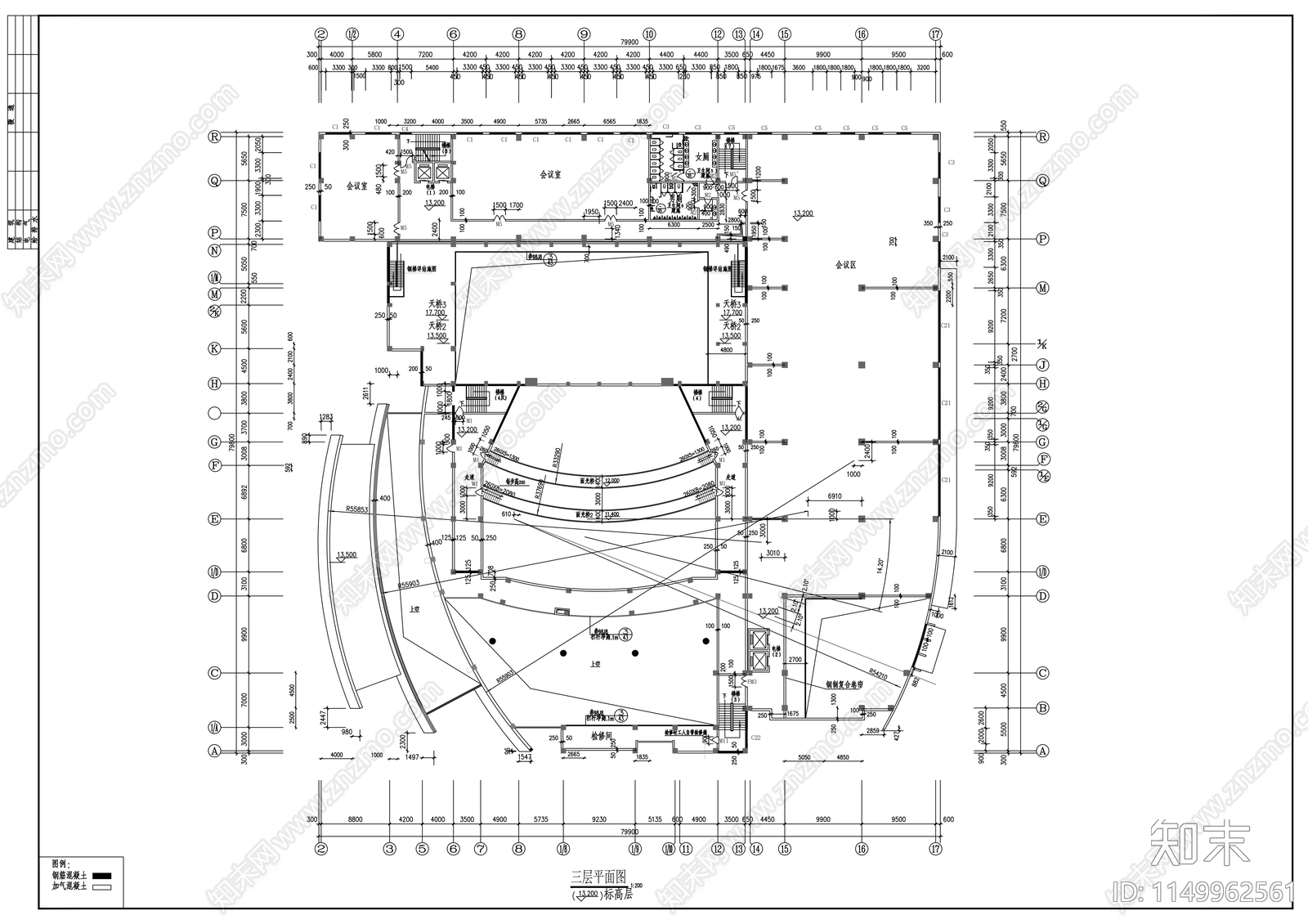 影剧院建筑cad施工图下载【ID:1149962561】