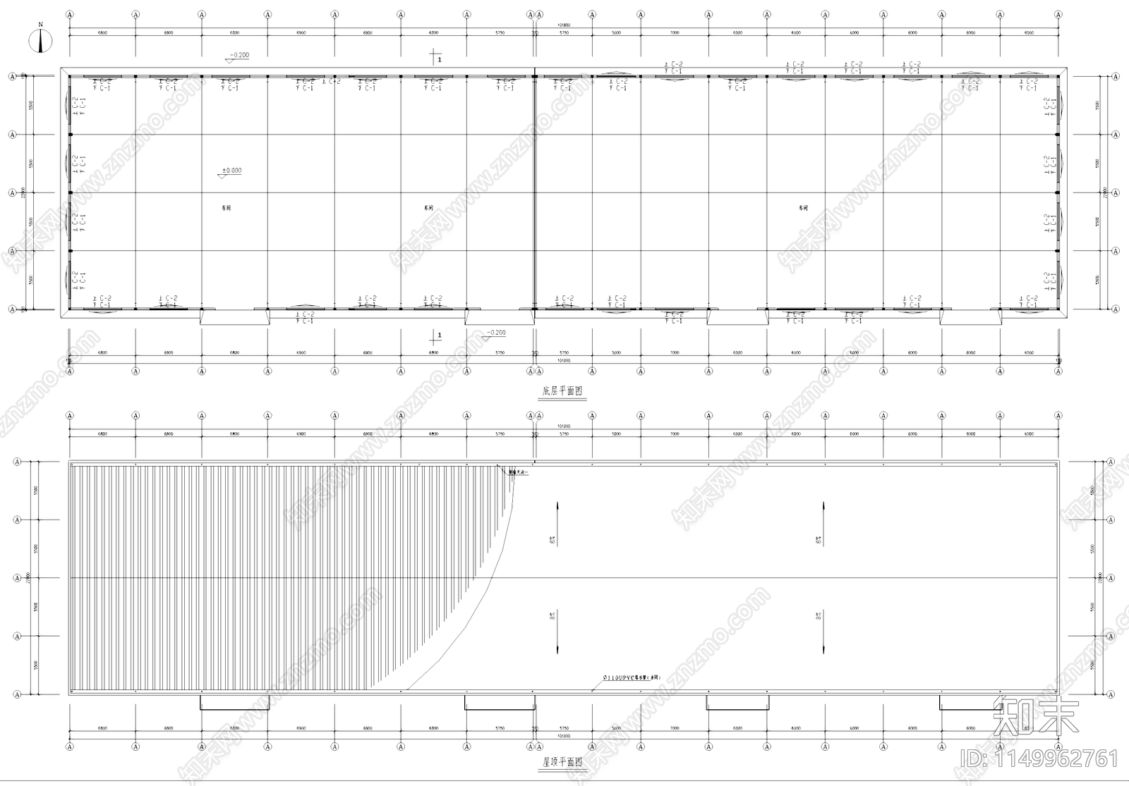 工业车间厂房办公楼建筑cad施工图下载【ID:1149962761】