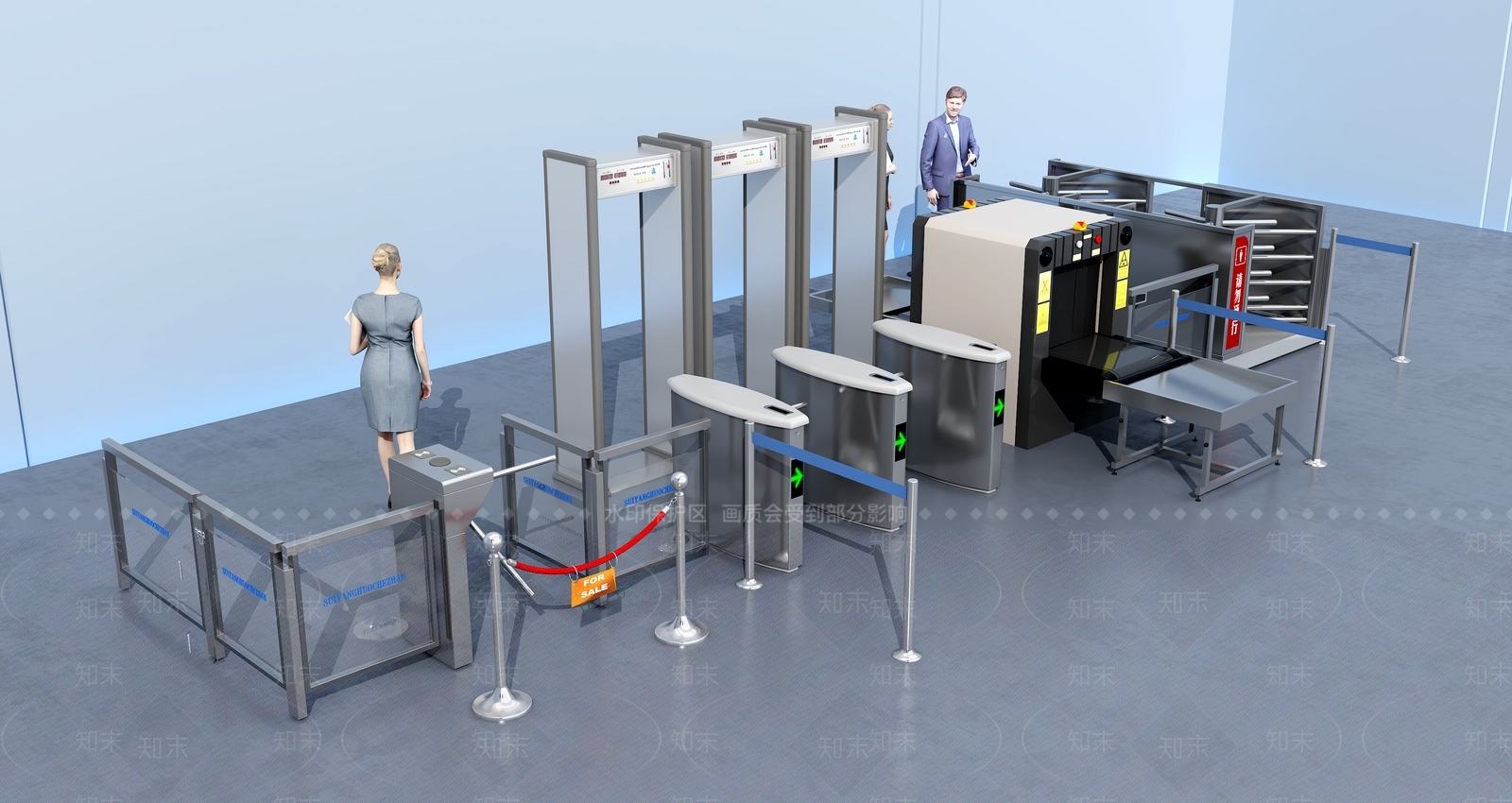 安检机SU模型下载【ID:1149965937】