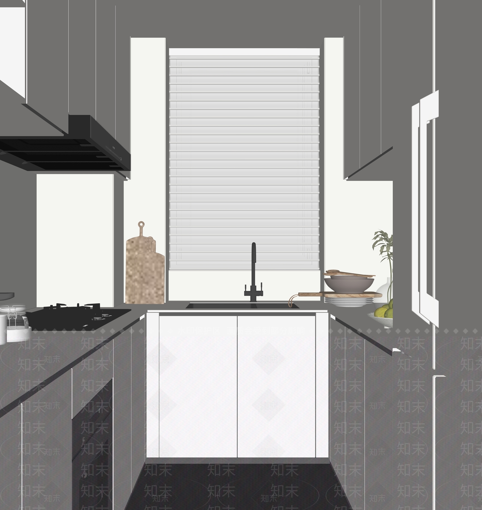现代家居厨房SU模型下载【ID:1149967934】
