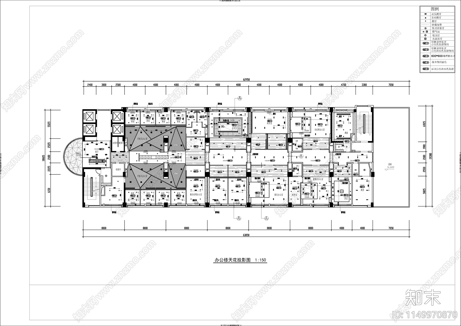 办公室室内cad施工图下载【ID:1149970870】