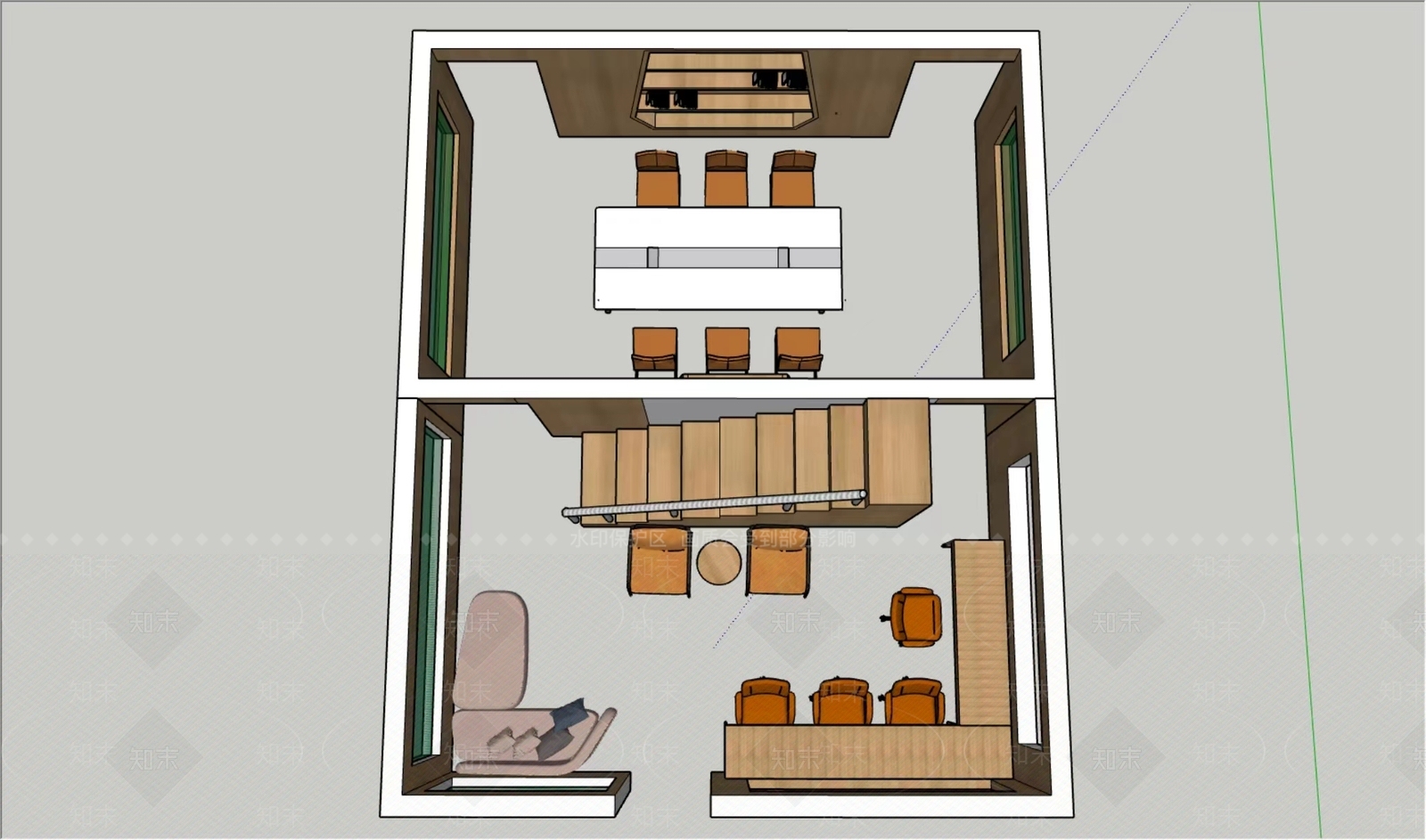 现代会议室SU模型下载【ID:1149980845】