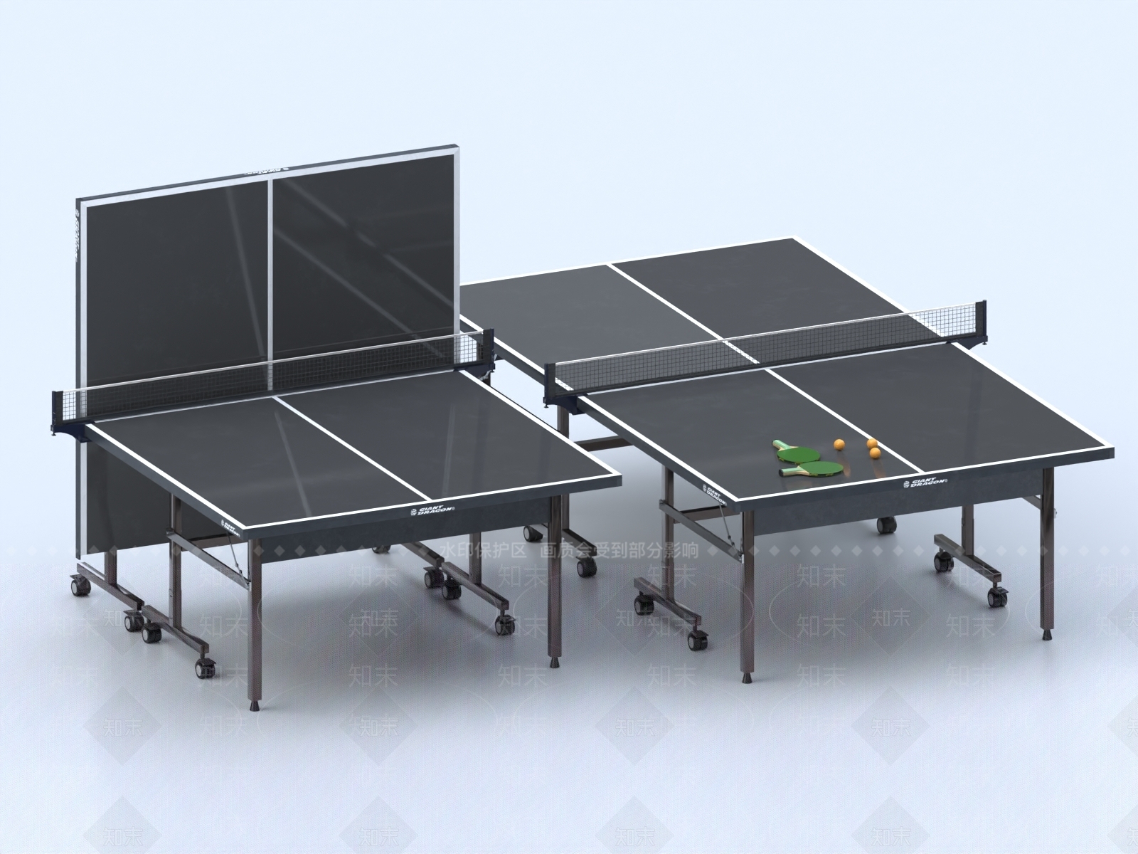 乒乓球桌3D模型下载【ID:1149983336】